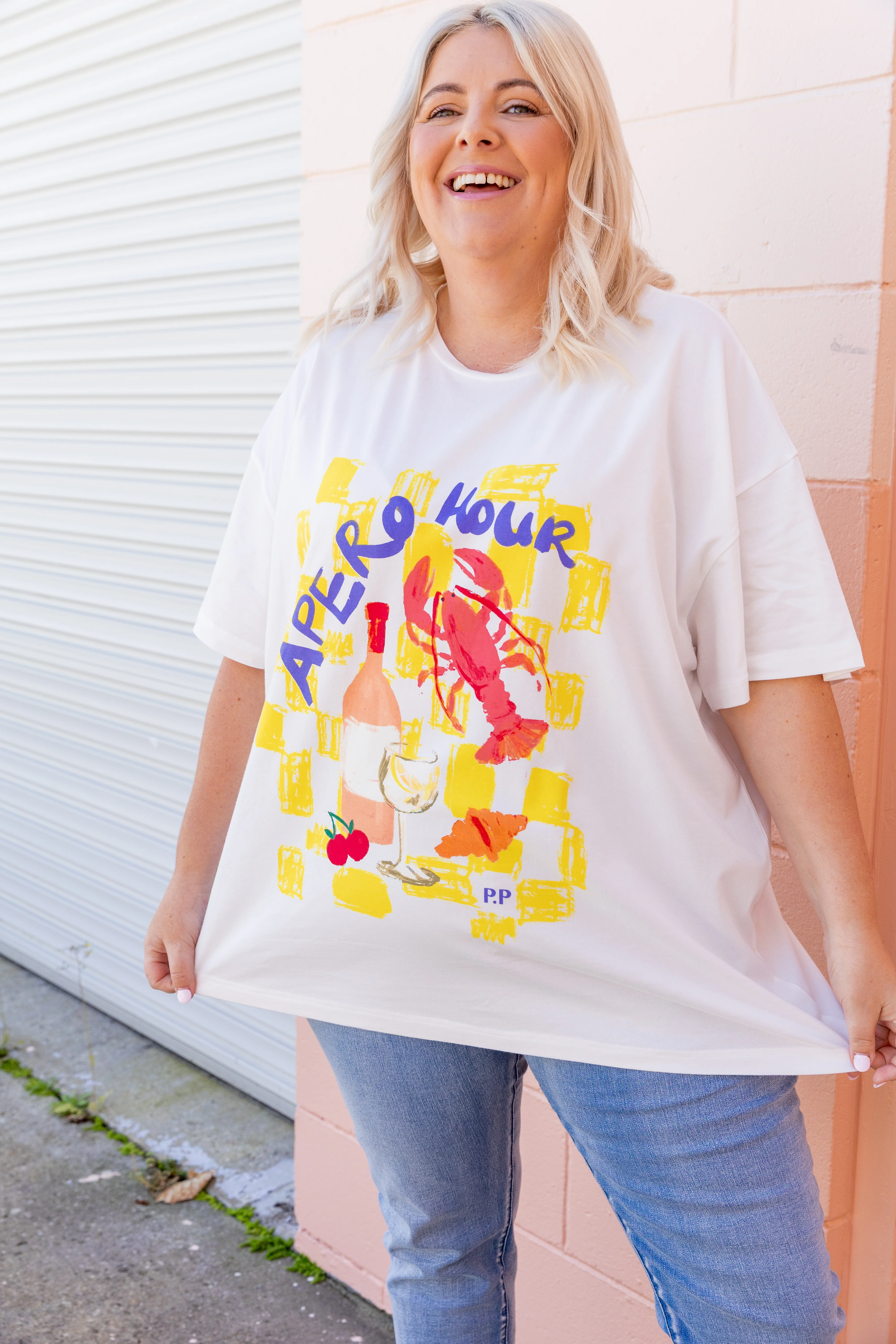 Alfie Oversized Tee in Apero Hour - Image 2