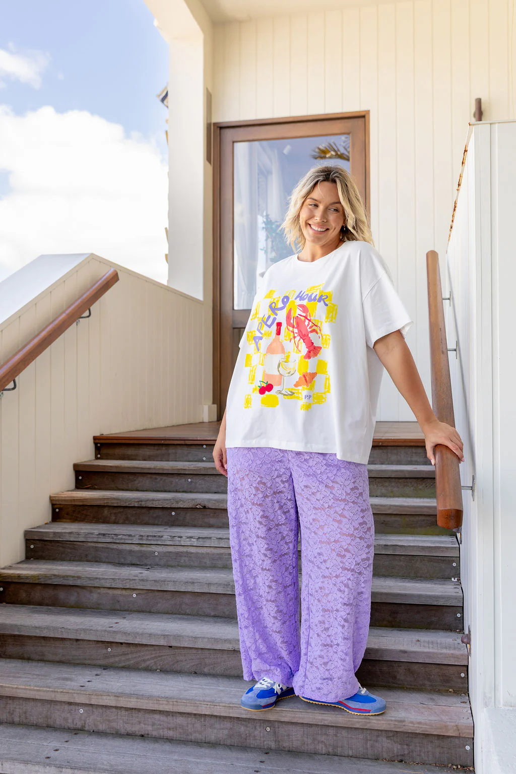 Alfie Oversized Tee in Apero Hour - Image 3