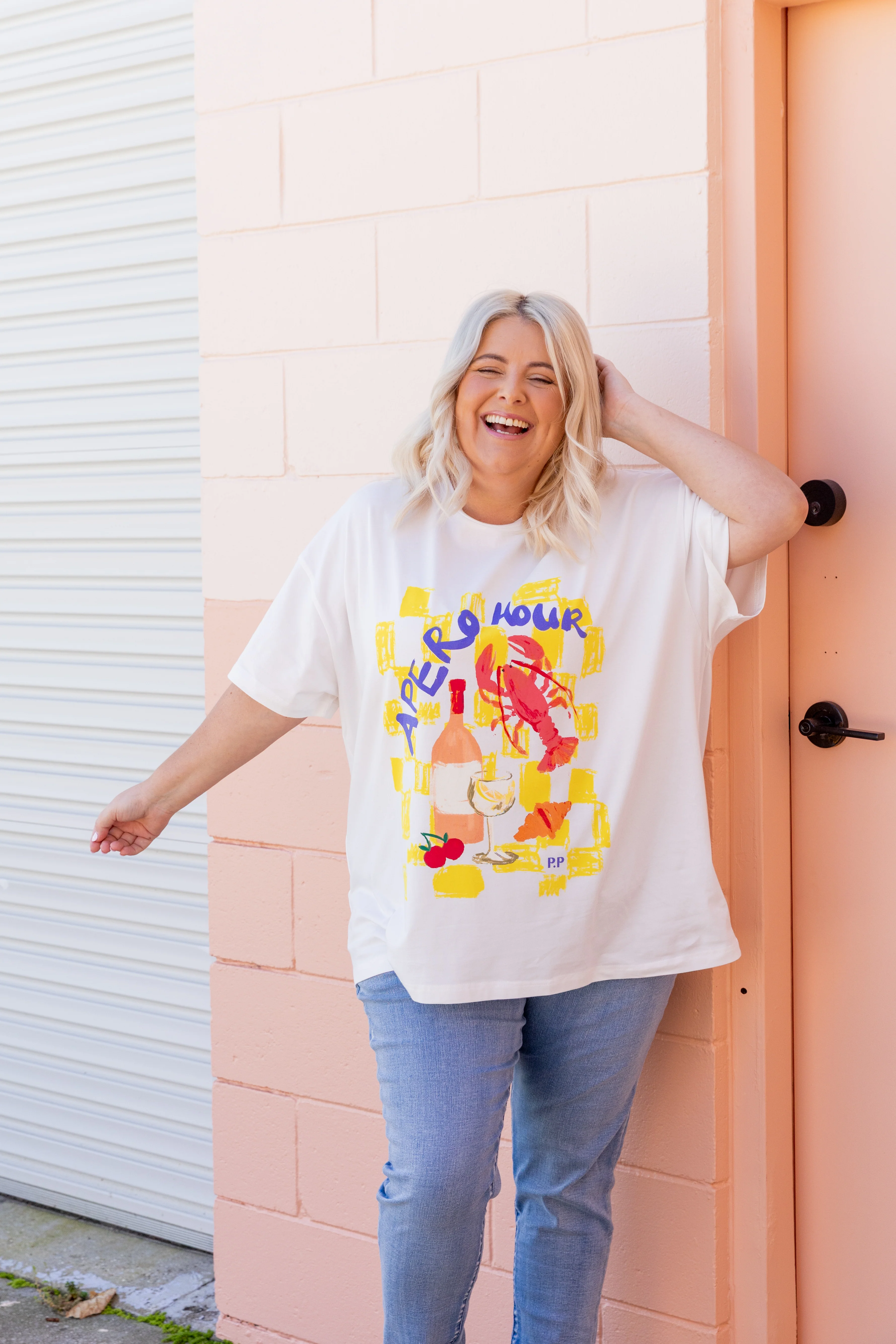 Alfie Oversized Tee in Apero Hour - Image 4