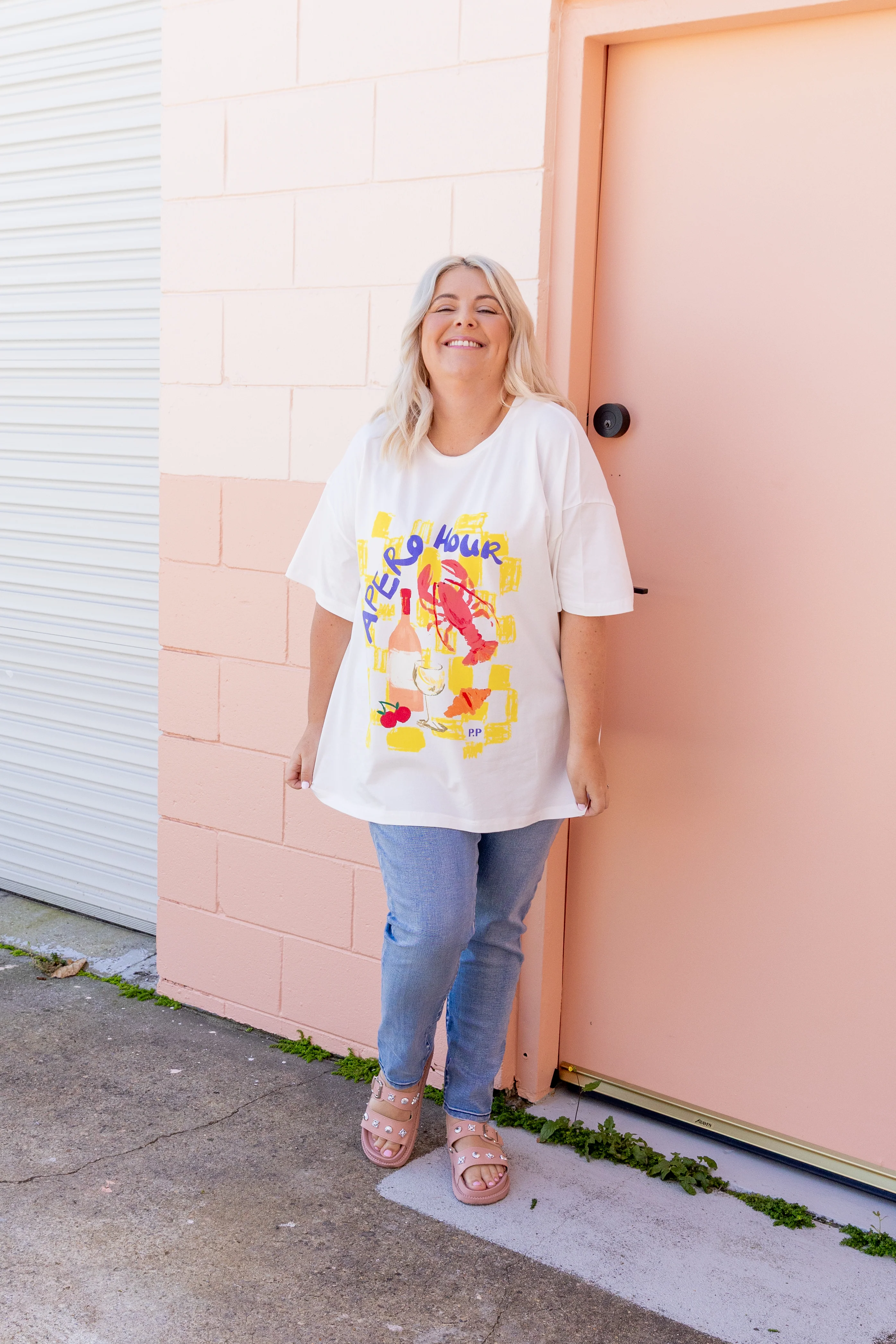 Alfie Oversized Tee in Apero Hour - Image 9