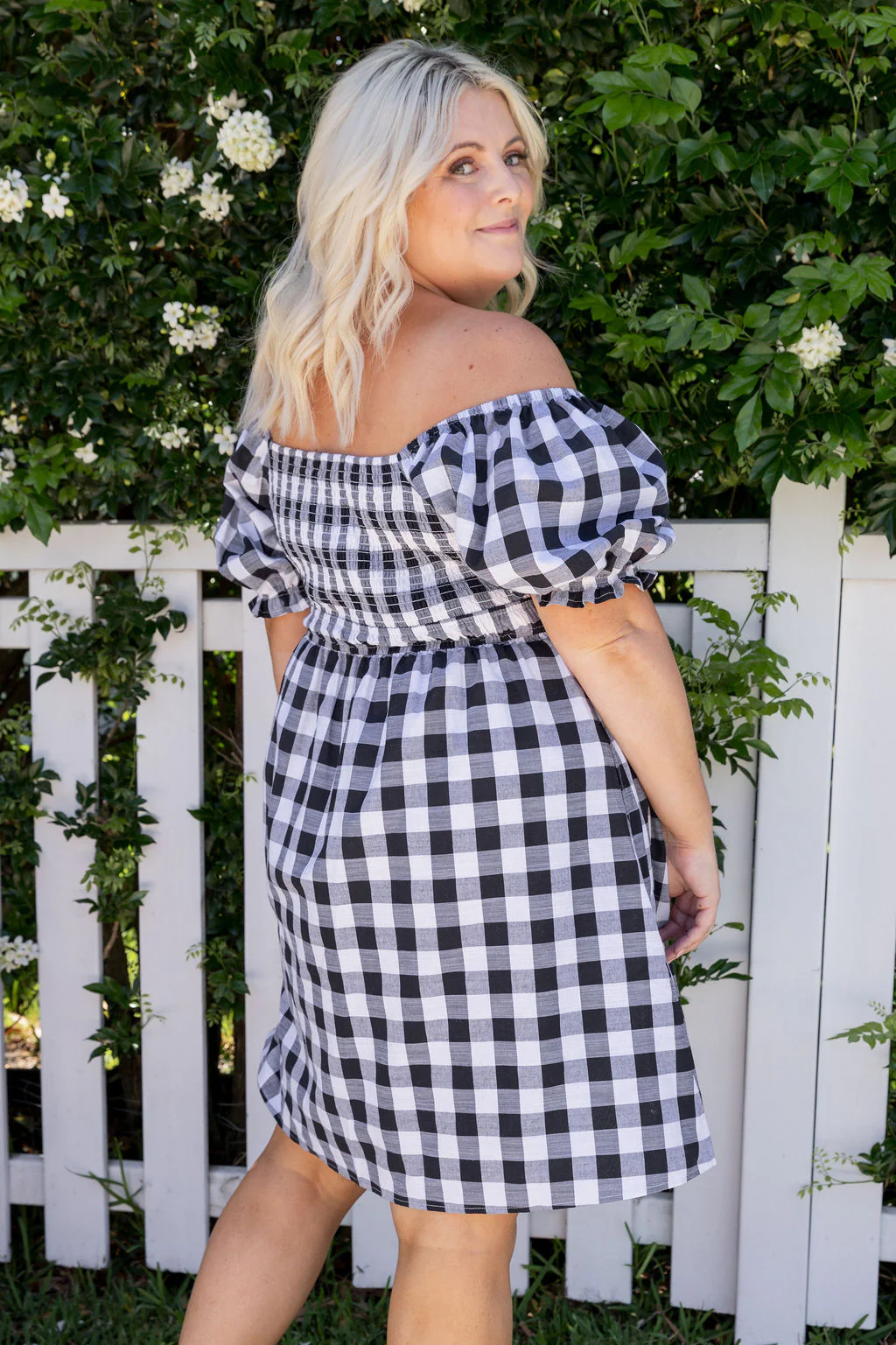 Amberly Dress in Black Gingham - Image 3
