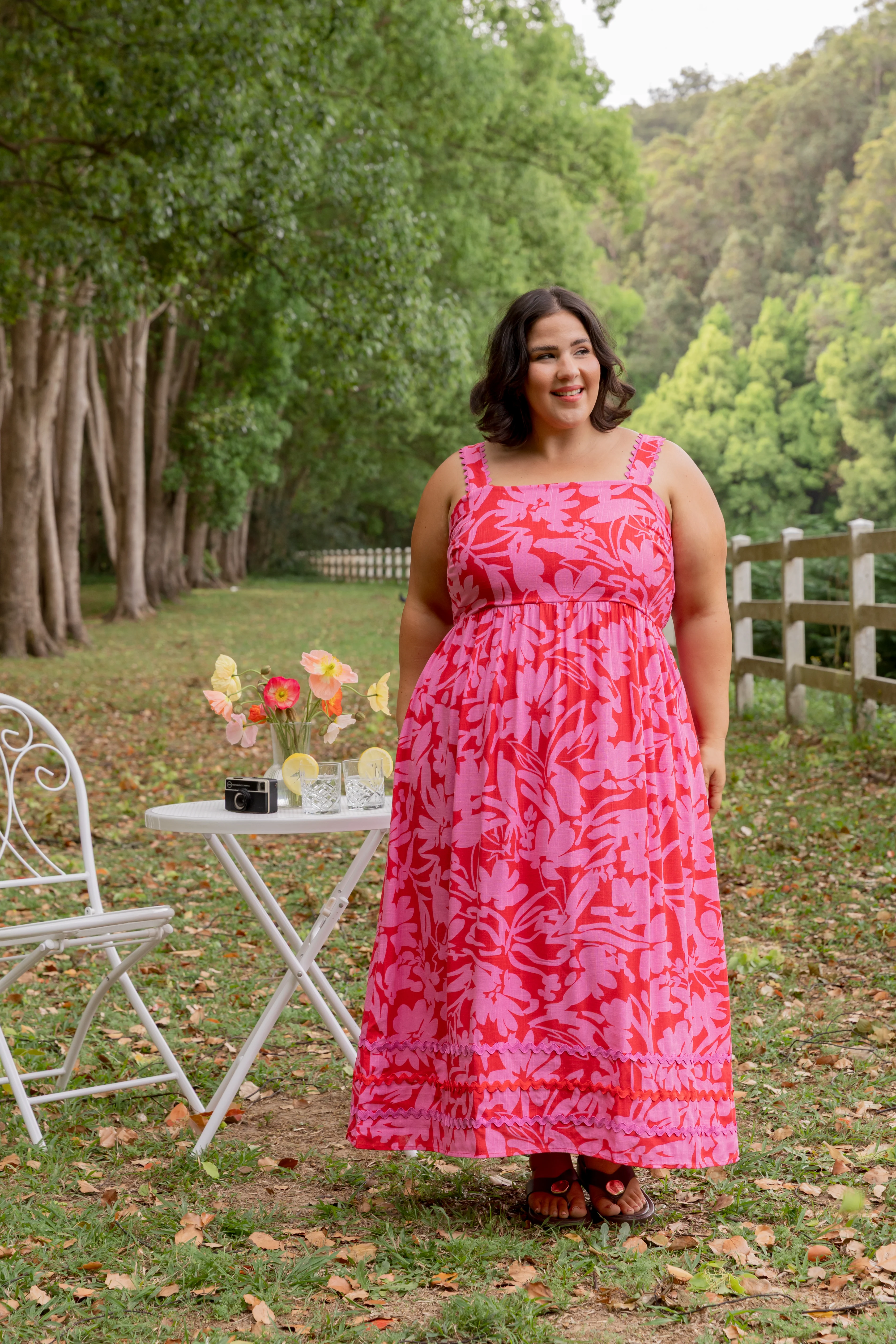 Angel Midi Dress in Fiesta - Image 3
