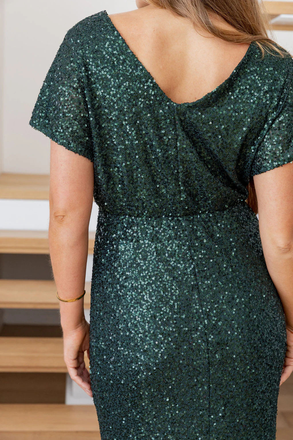 Arabella Sequin Maxi Dress in Emerald - Image 33
