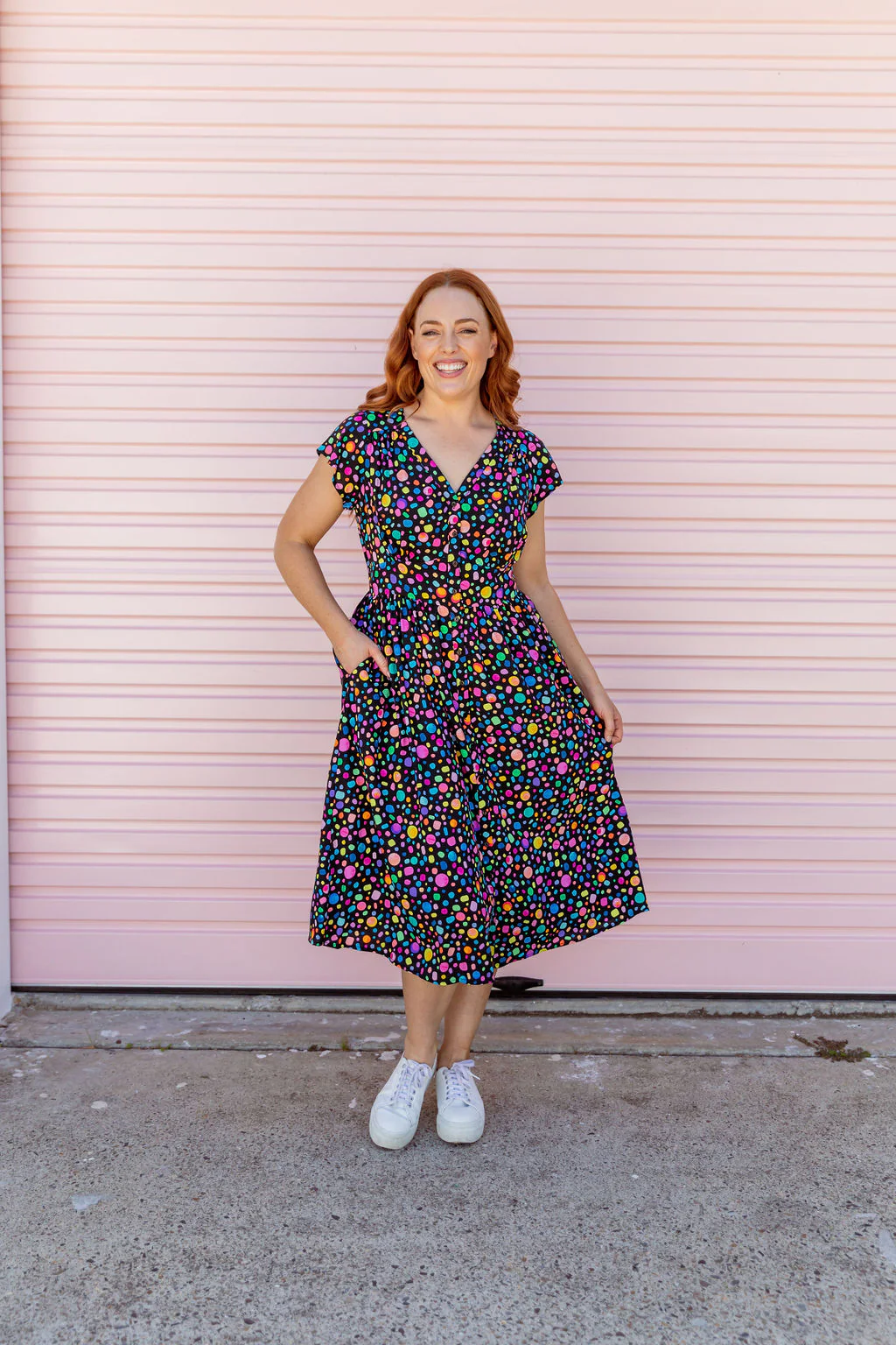 Aurora Midi Dress in Black Pebble by Kasey Rainbow - Image 15