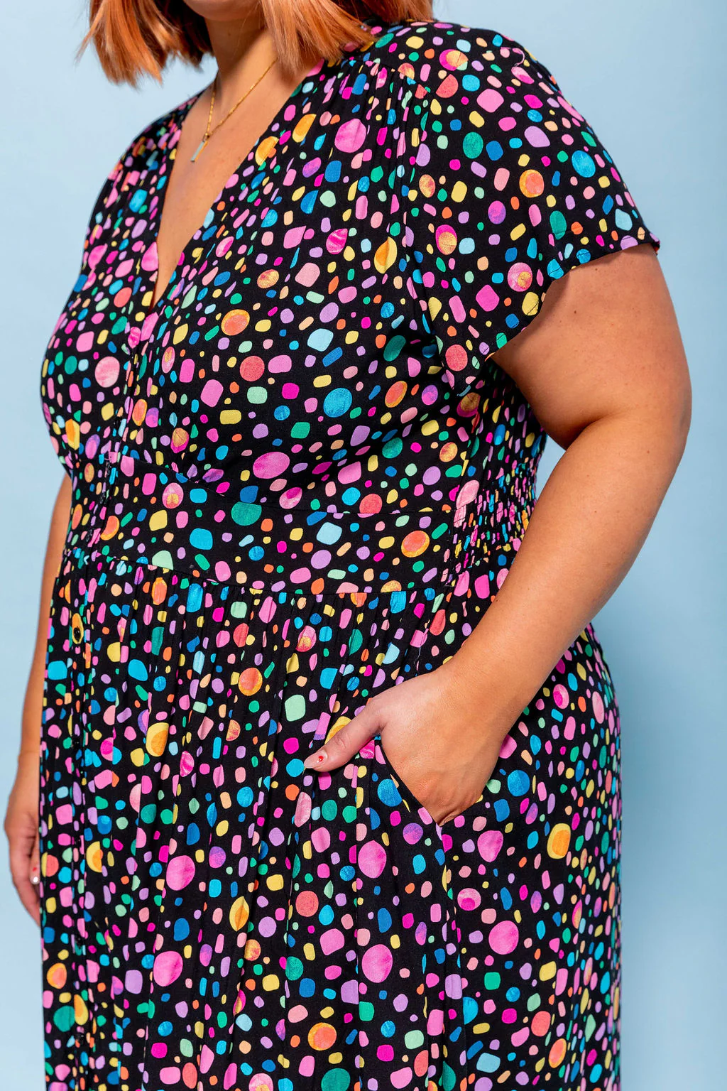 Aurora Midi Dress in Black Pebble by Kasey Rainbow - Image 20