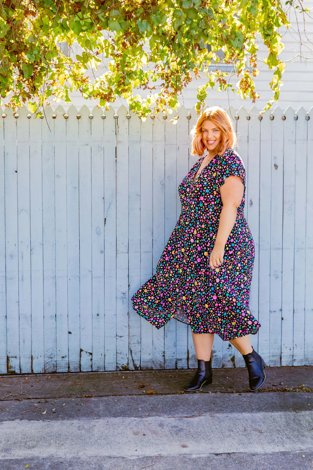 Aurora Midi Dress in Black Pebble by Kasey Rainbow - Image 41