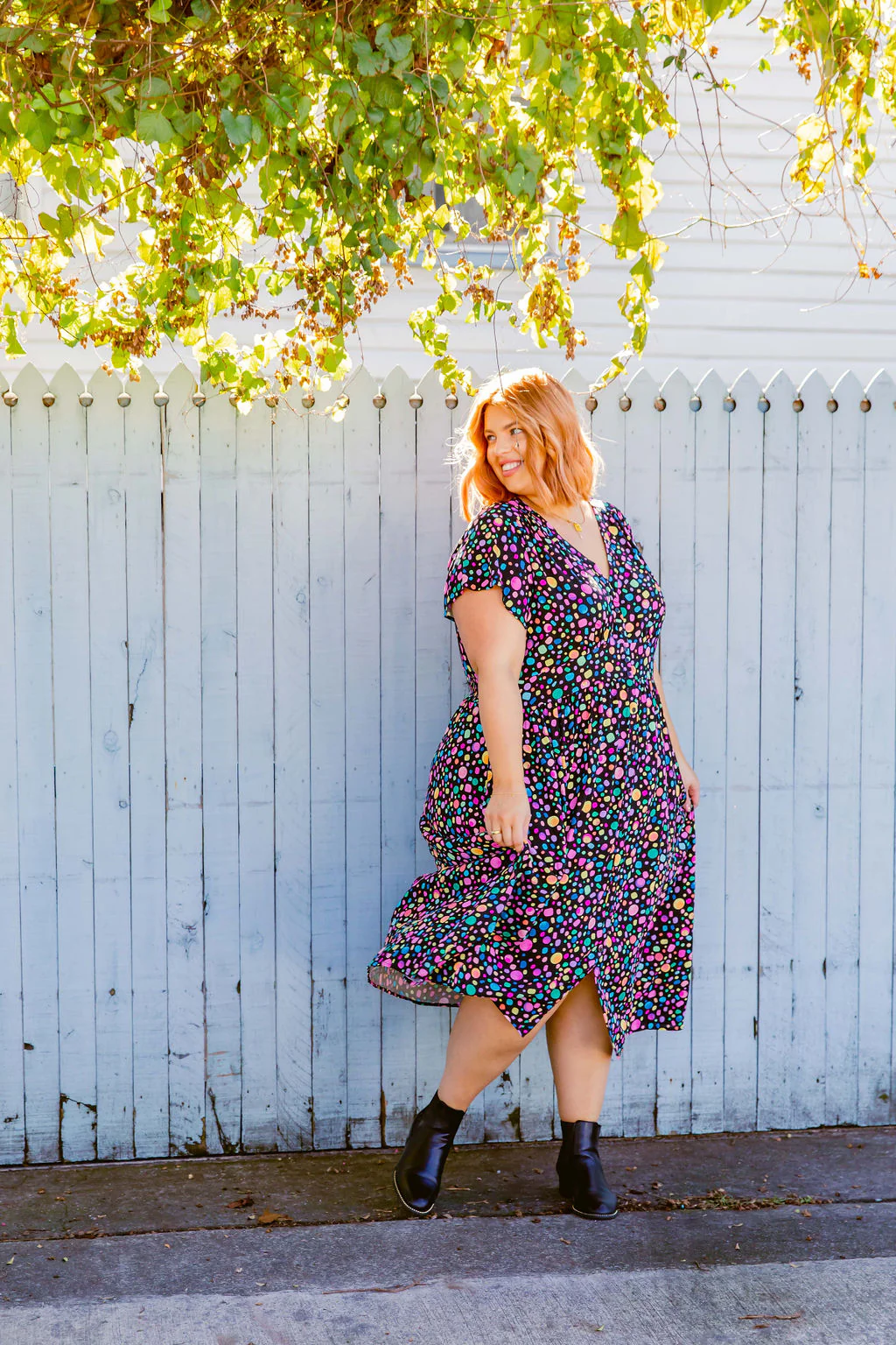 Aurora Midi Dress in Black Pebble by Kasey Rainbow - Image 42