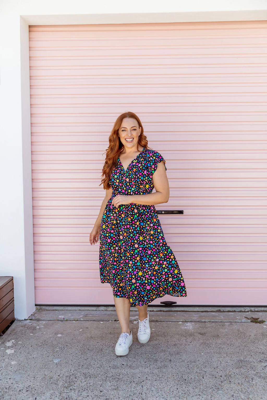 Aurora Midi Dress in Black Pebble by Kasey Rainbow - Image 7