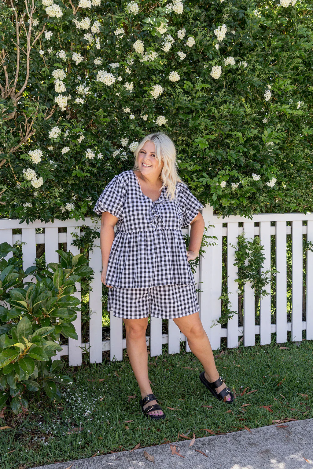 Birdie Top in Black Gingham - Image 8