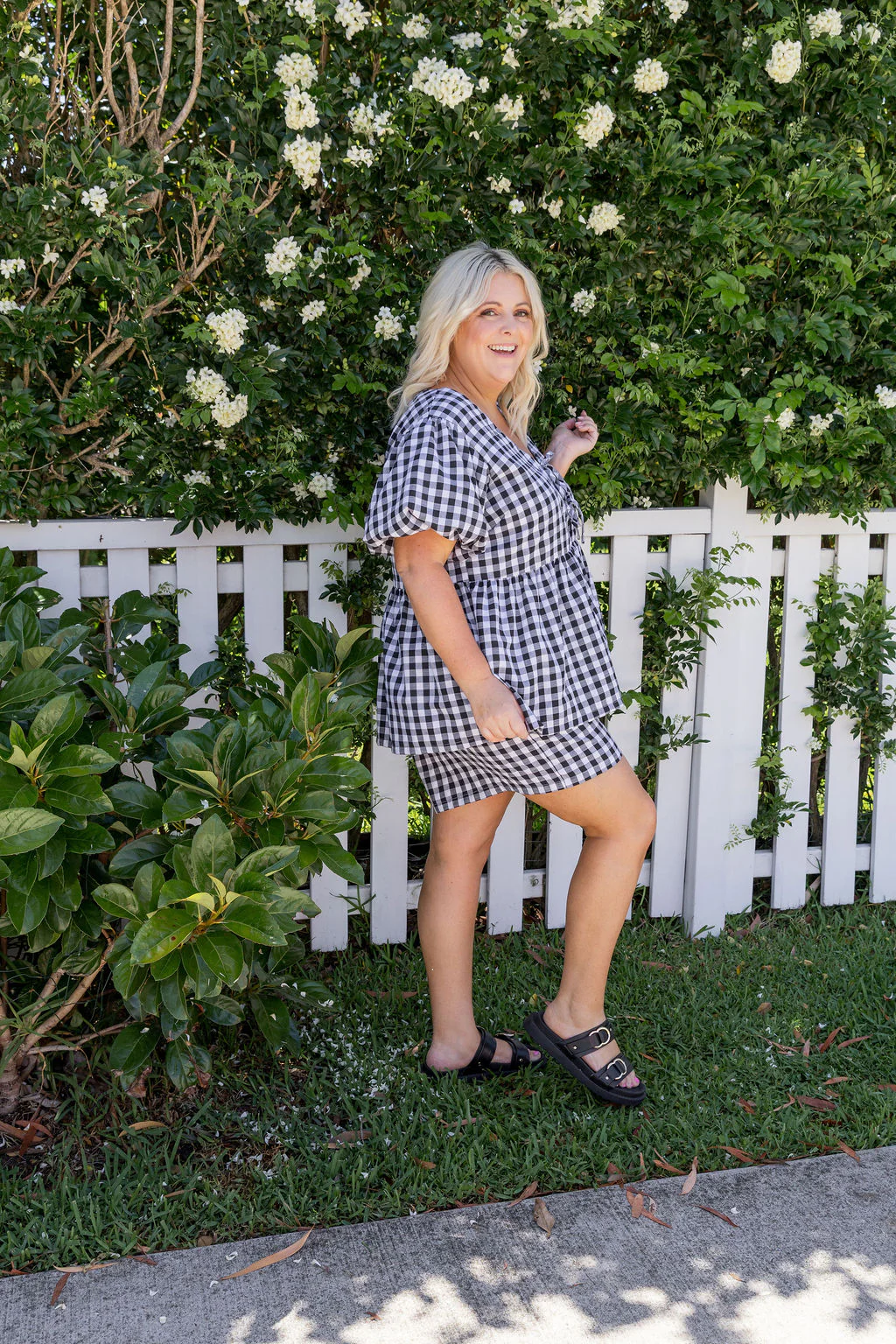 Birdie Top in Black Gingham - Image 9