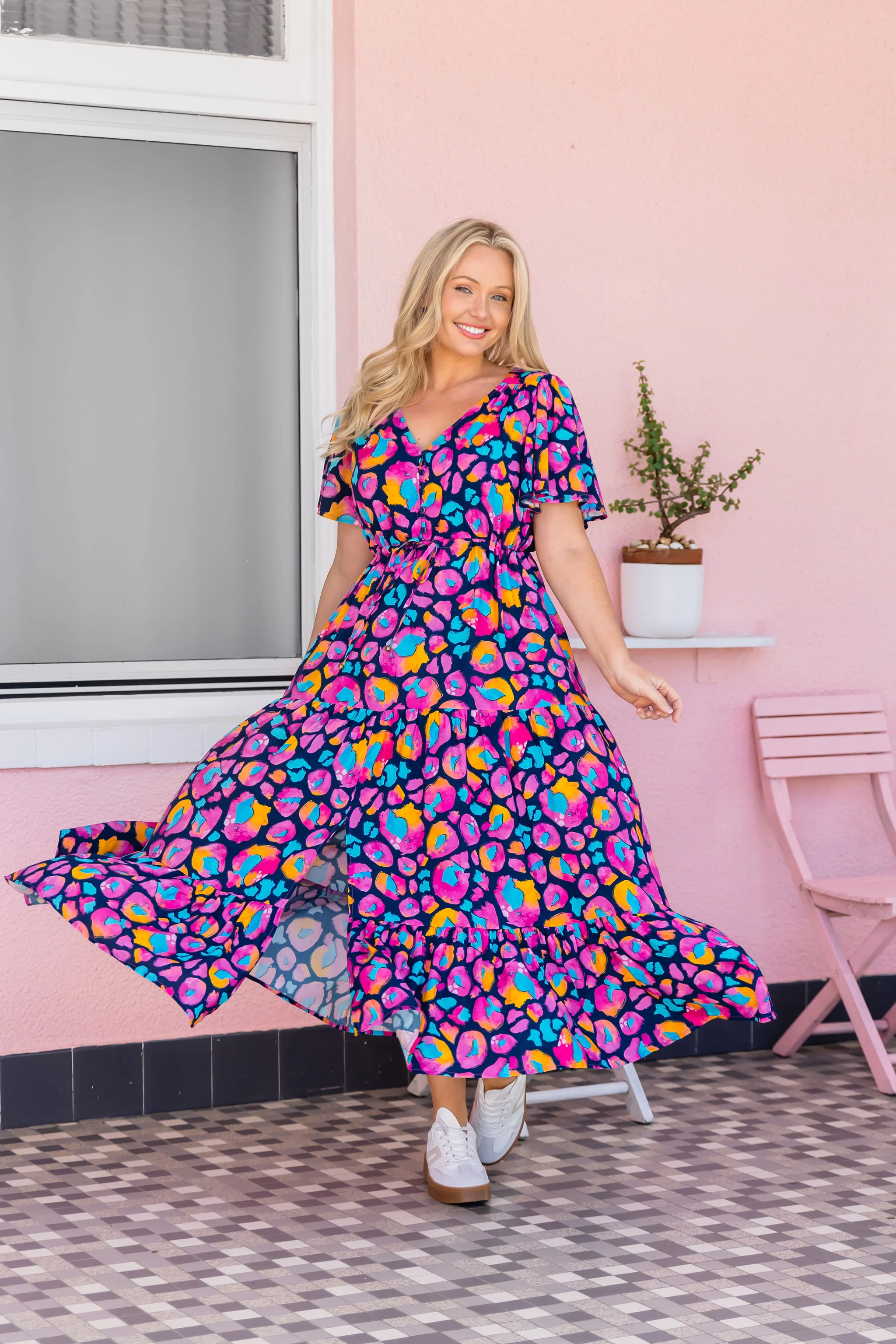 Bonnie Dress in Magenta Leopard by Kasey Rainbow - Image 7