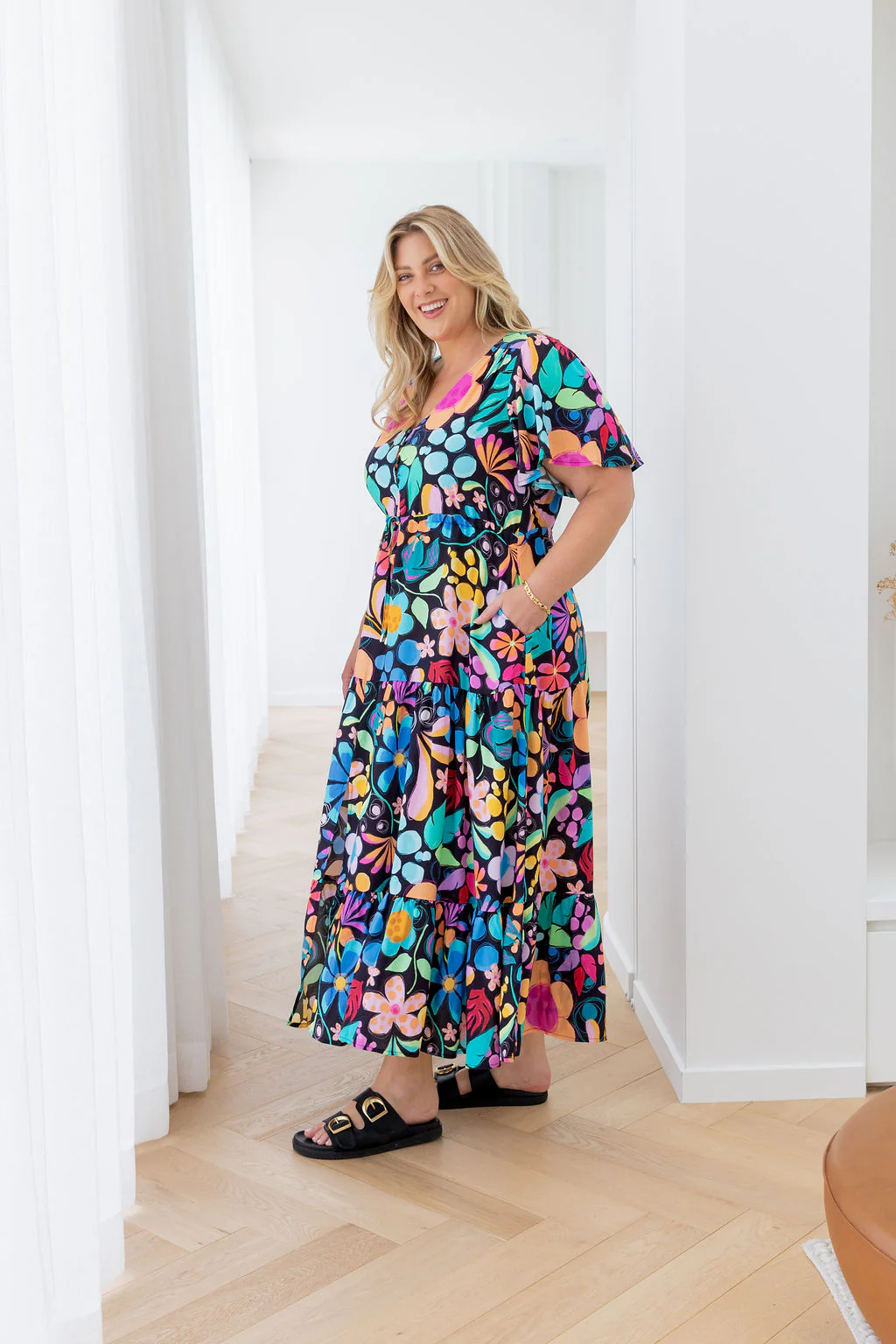Bonnie Maxi Dress in Black Wonderland by Kasey Rainbow - Image 8