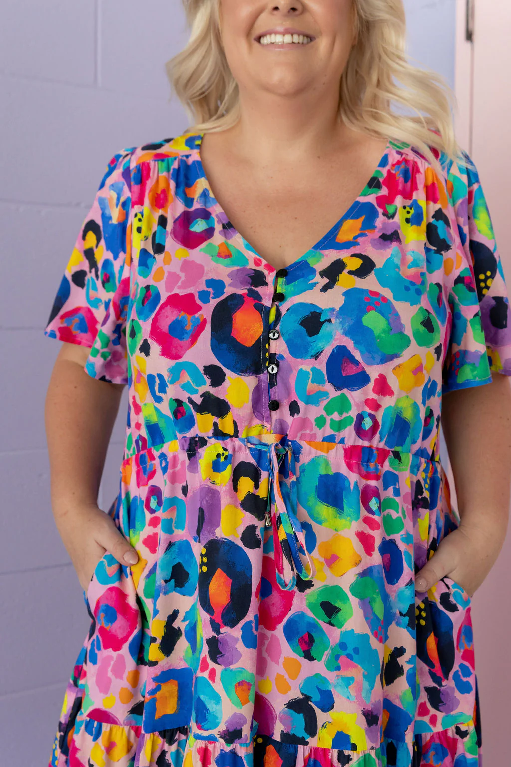 Bonnie Maxi Dress in Rainbow Leopard Pink by Kasey Rainbow - Image 5