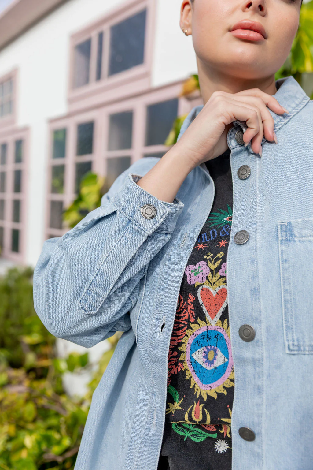 Brogen Denim Shacket in Light Blue Wash - Image 13