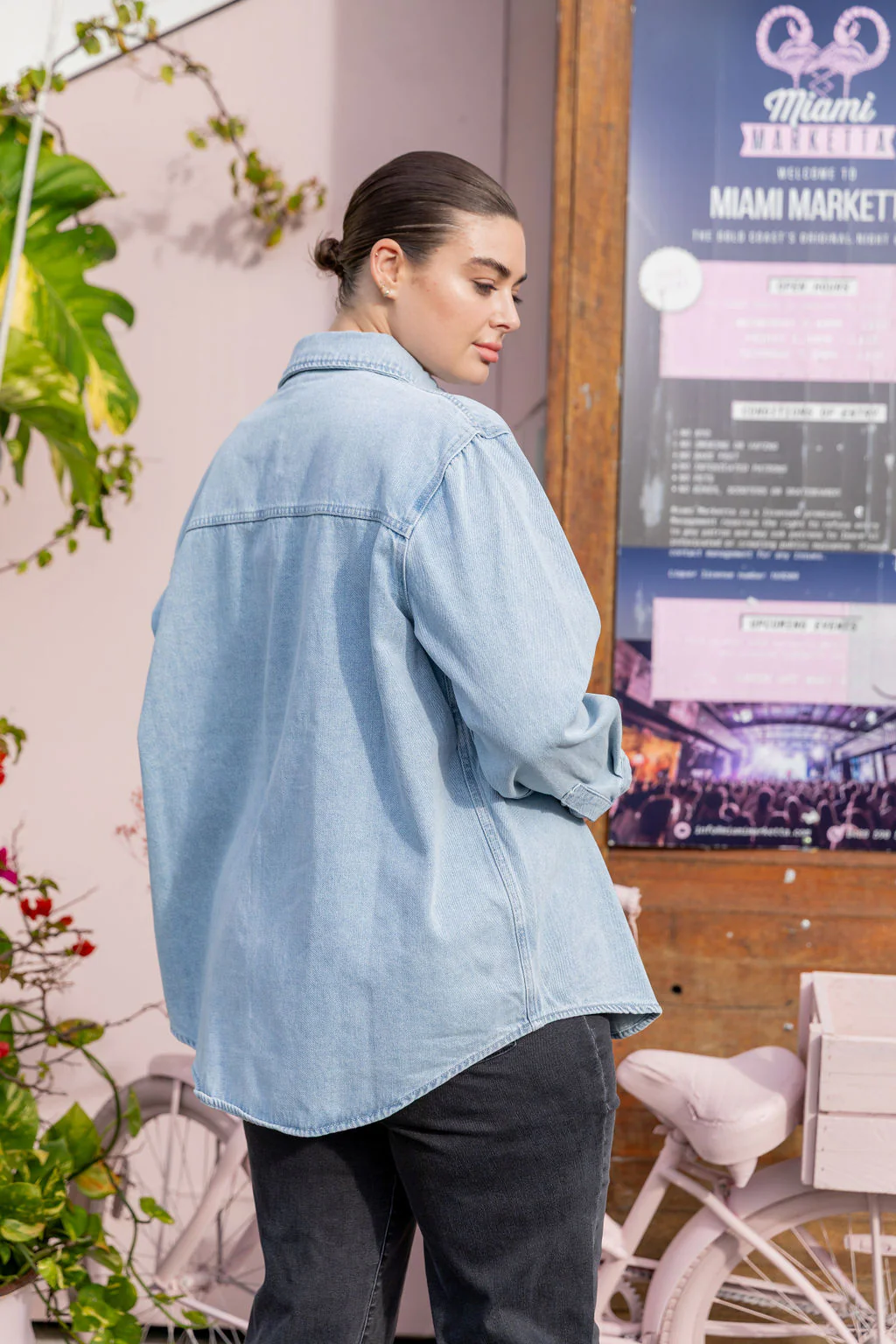 Brogen Denim Shacket in Light Blue Wash - Image 21
