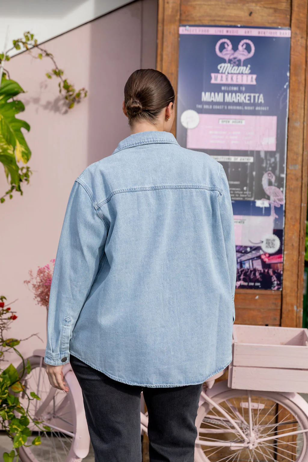 Brogen Denim Shacket in Light Blue Wash - Image 22