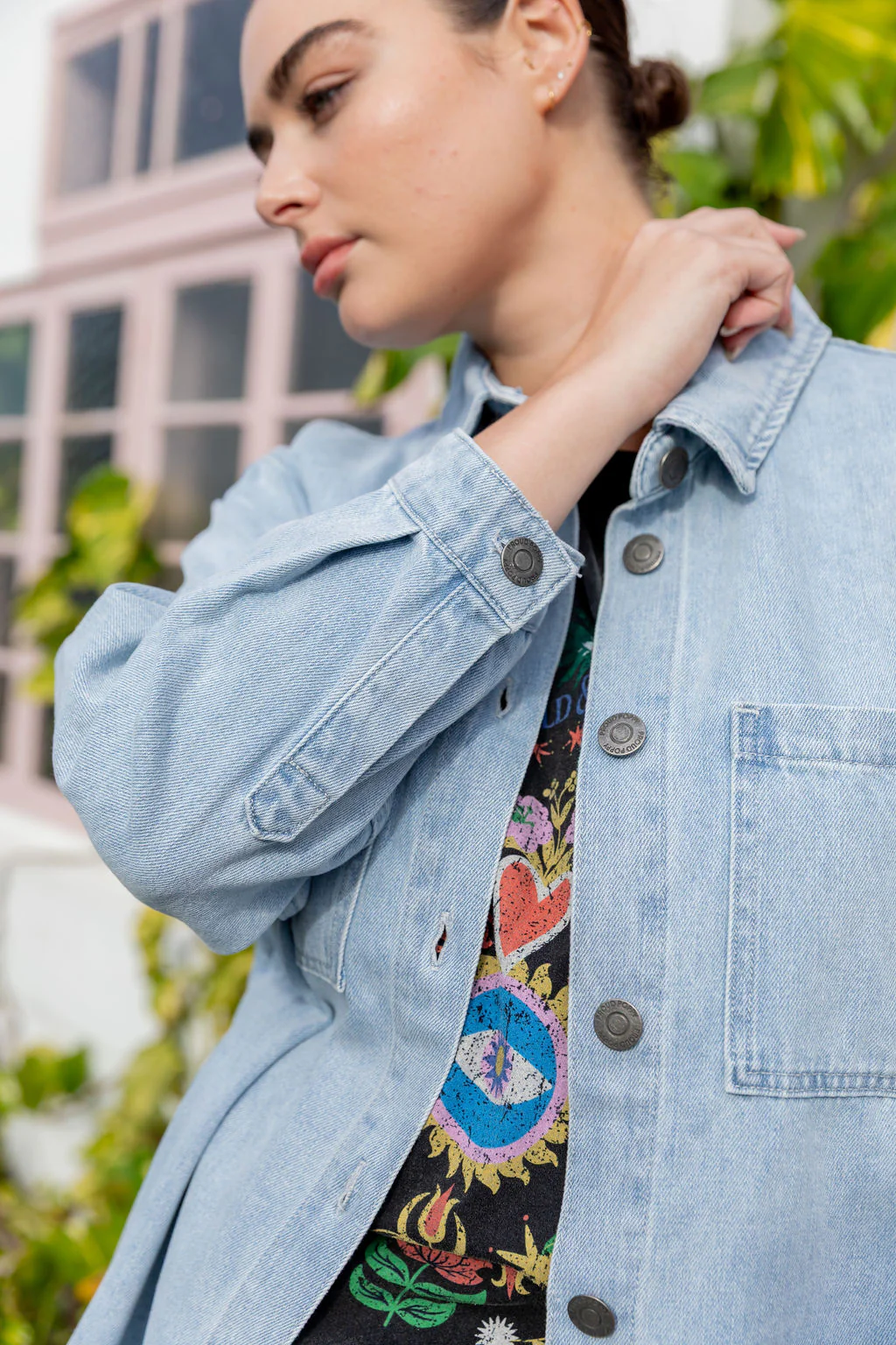 Brogen Denim Shacket in Light Blue Wash - Image 9