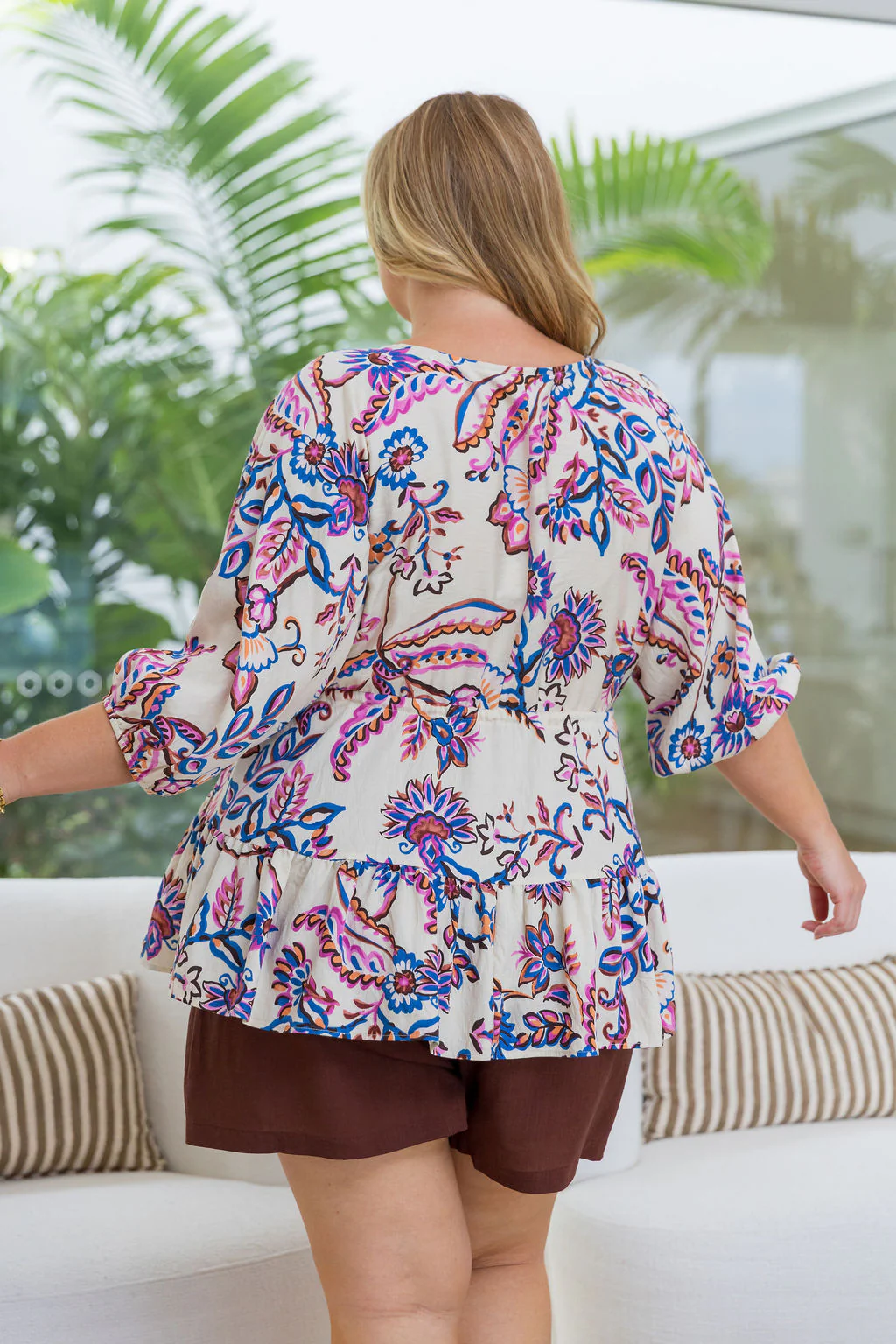 Brooklyn Top in Floral Paint - Image 5