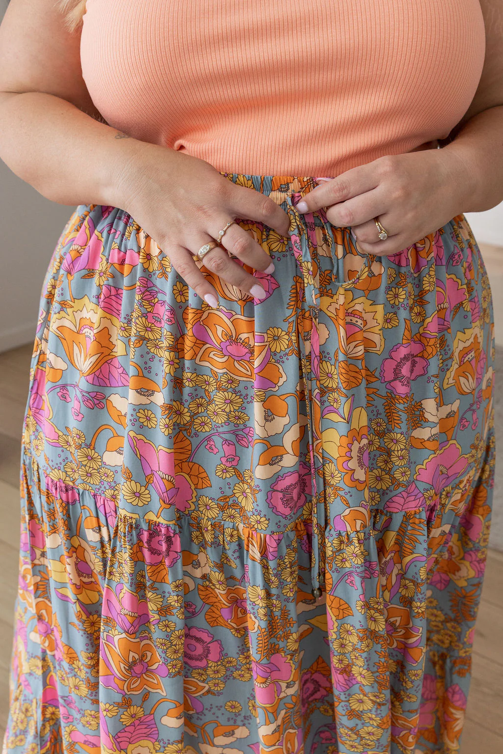 Carrie Skirt in Ash Mixed Floral - Image 13
