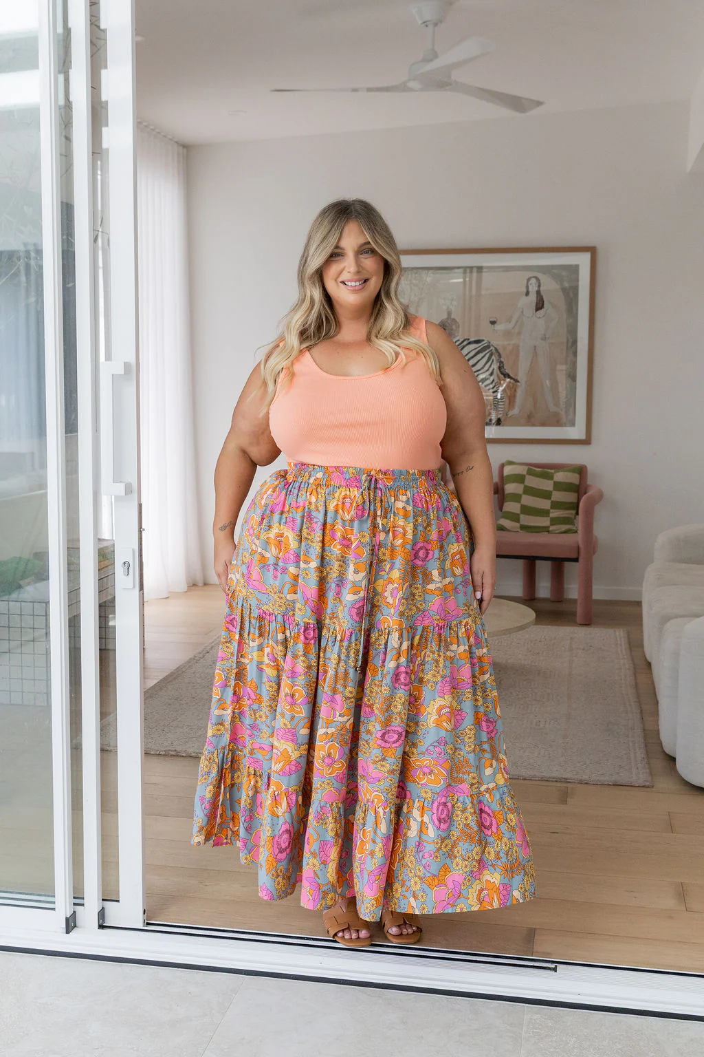 Carrie Skirt in Ash Mixed Floral - Image 4