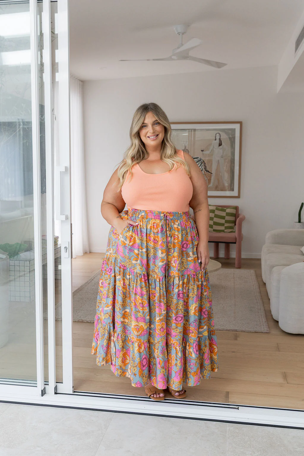 Carrie Skirt in Ash Mixed Floral - Image 6
