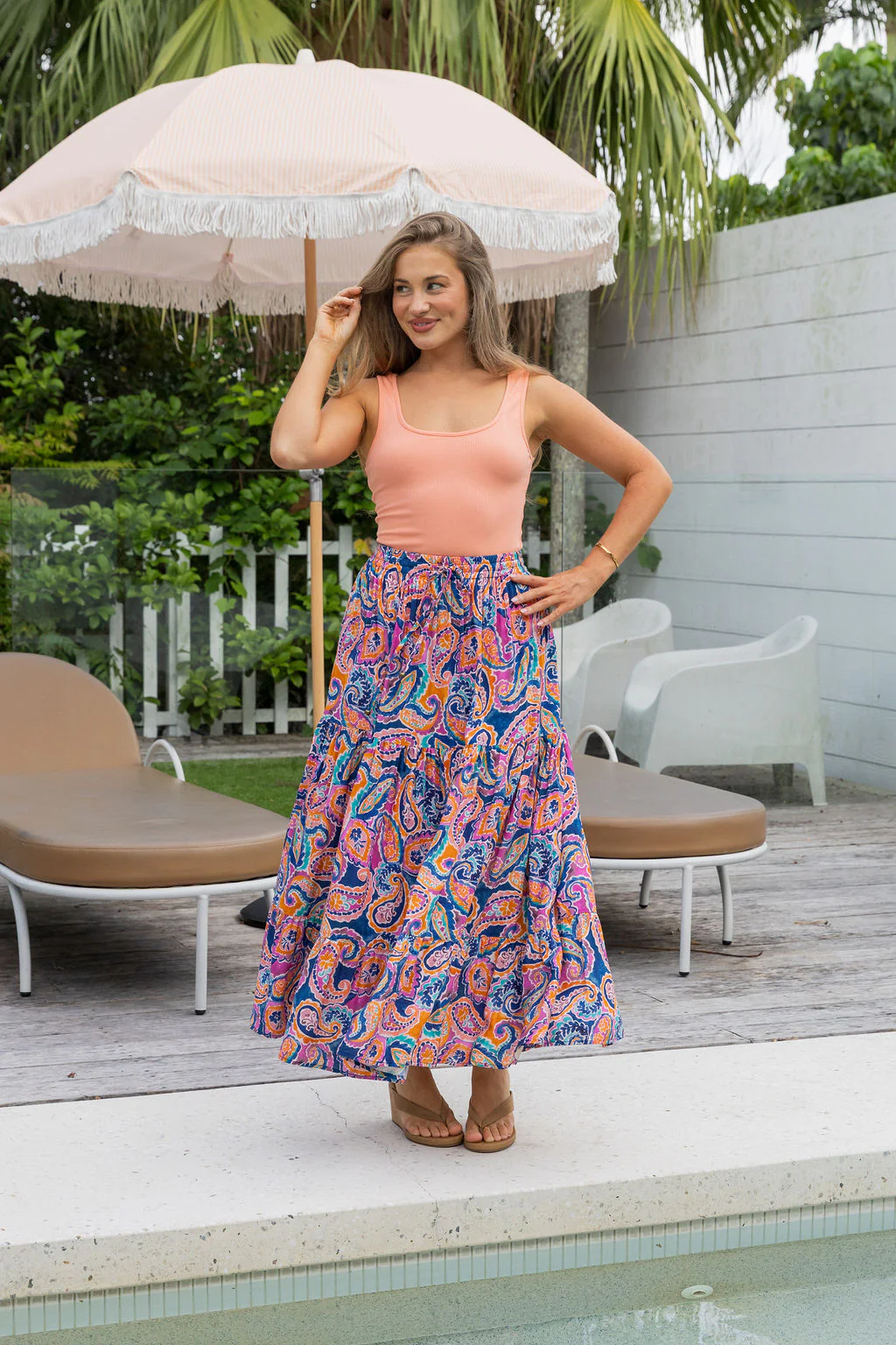 Carrie Skirt in Rainbow Boteh - Image 33