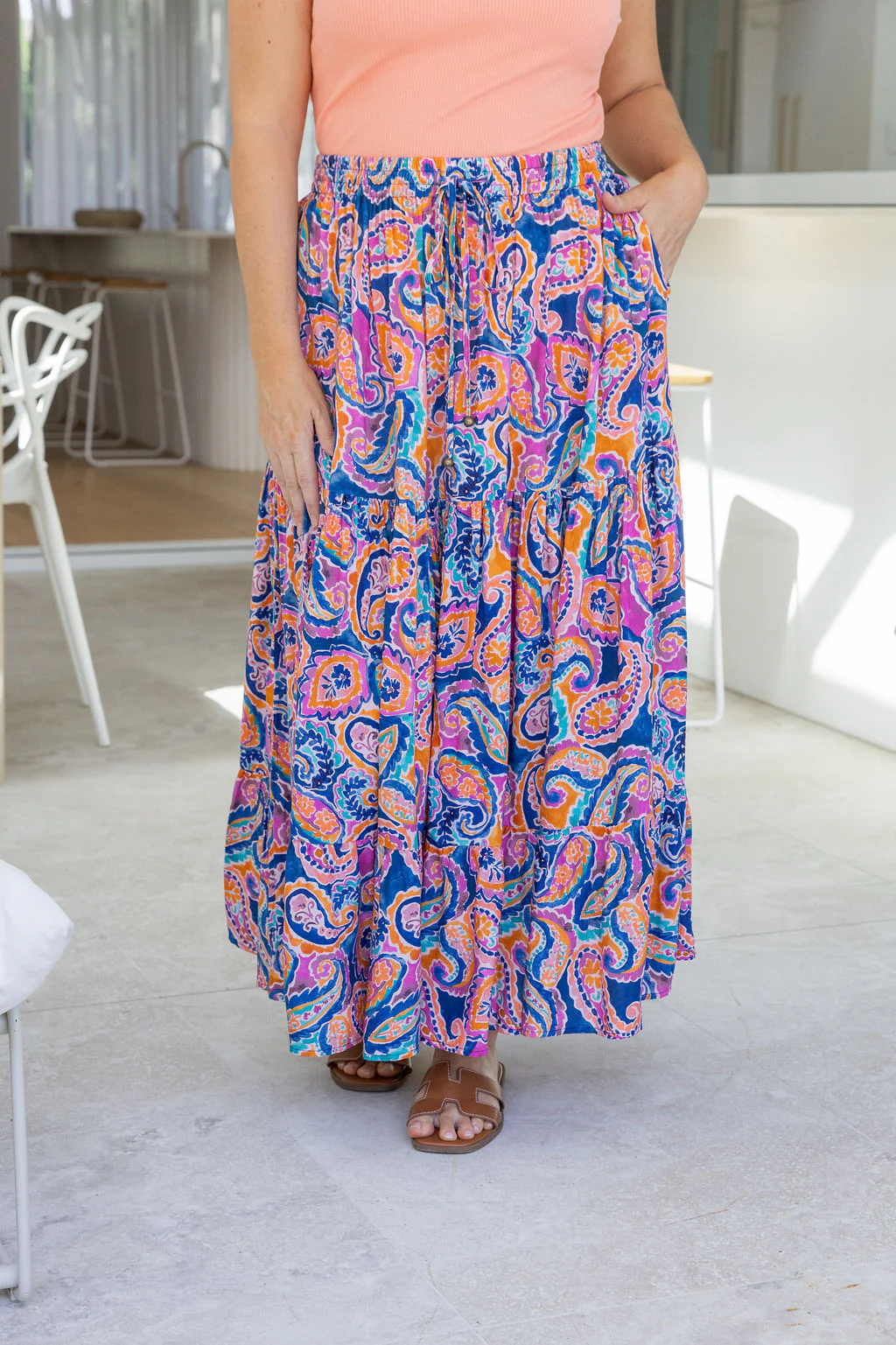 Carrie Skirt in Rainbow Boteh - Image 34