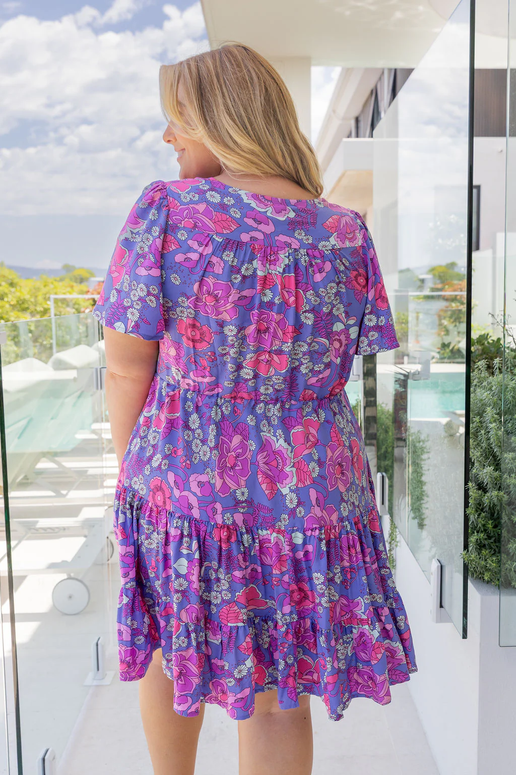 Charlie Dress in Purple Floral - Image 12