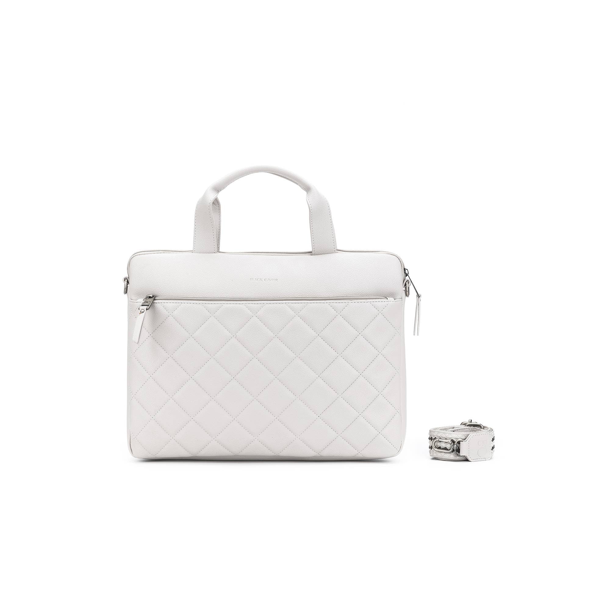 Charlie Oatmeal Laptop Bag by Black Caviar - Image 5