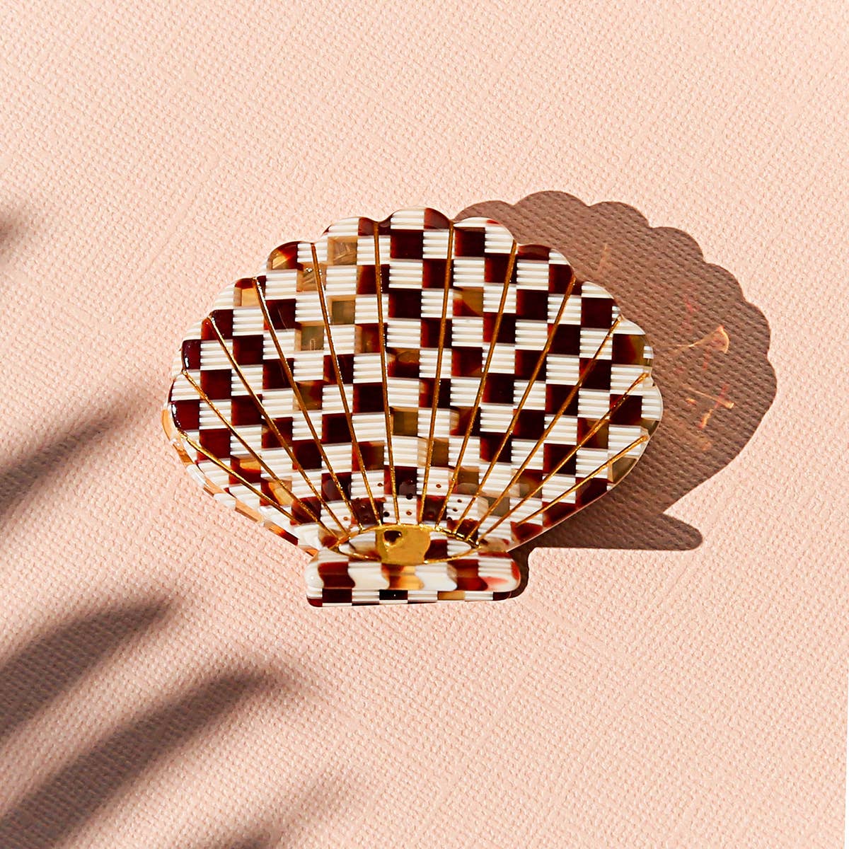 Check Shell Hair Clip