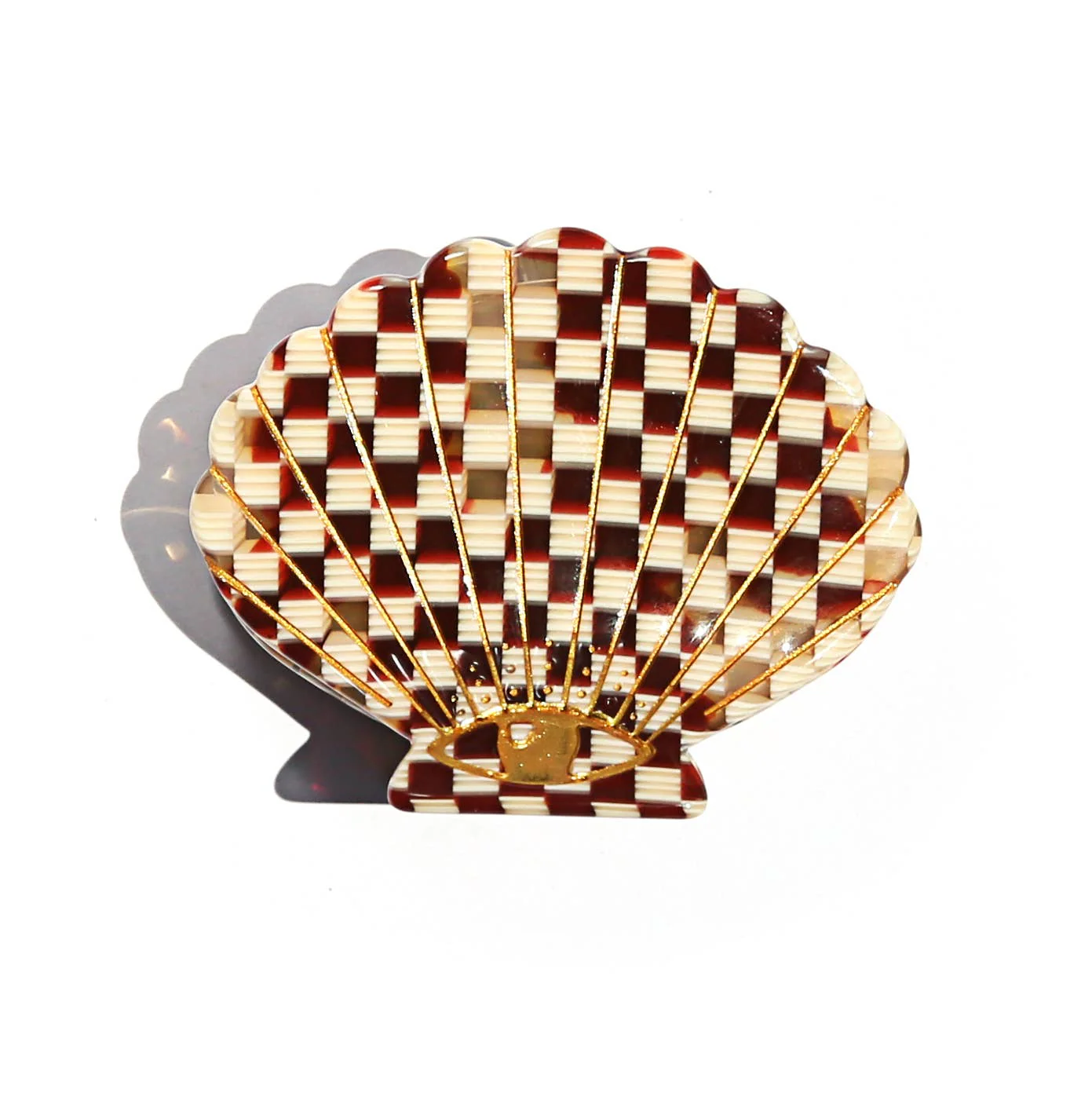 Check Shell Hair Clip - Image 2