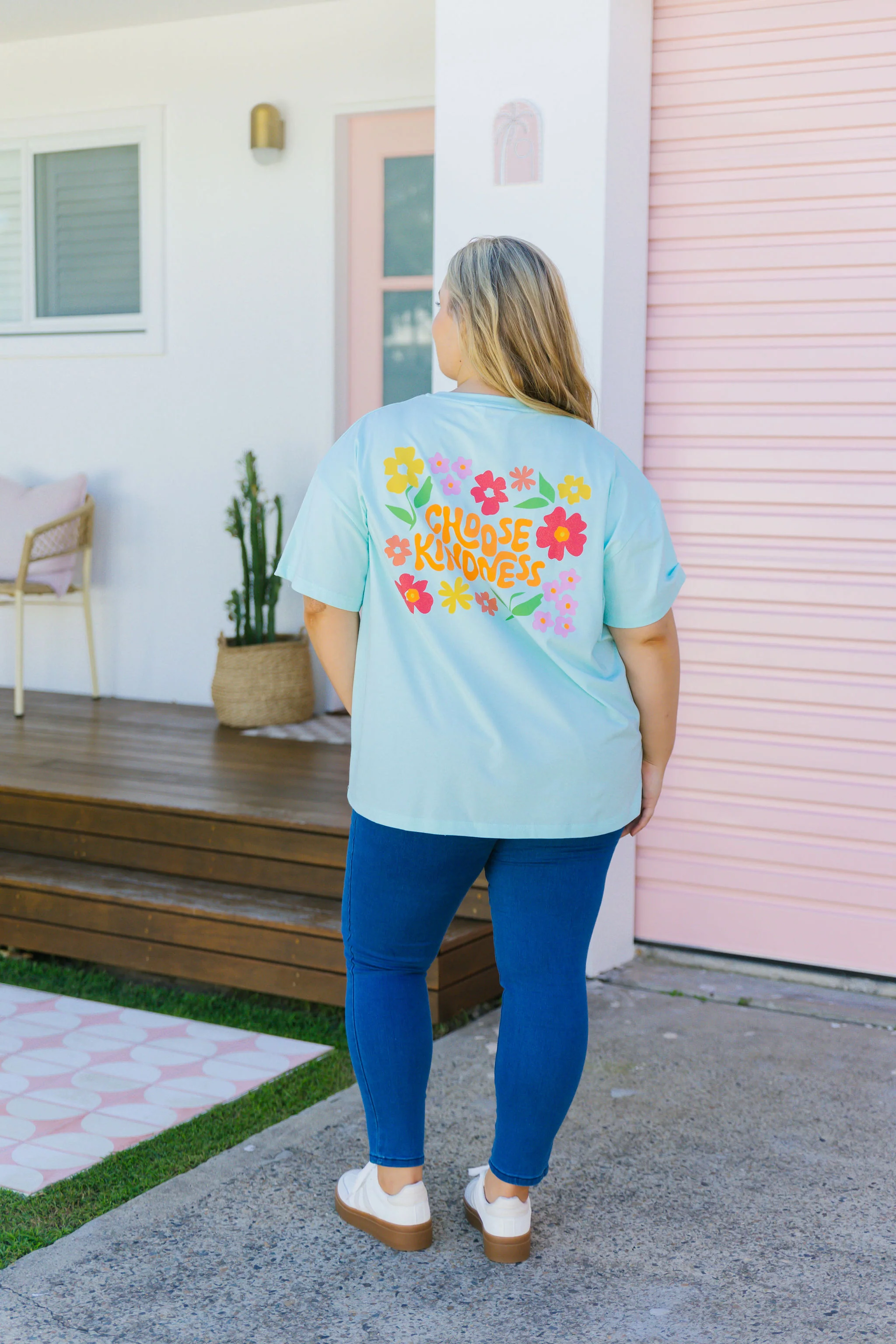 Choose Kindness Tee in Baby Blue - Image 9