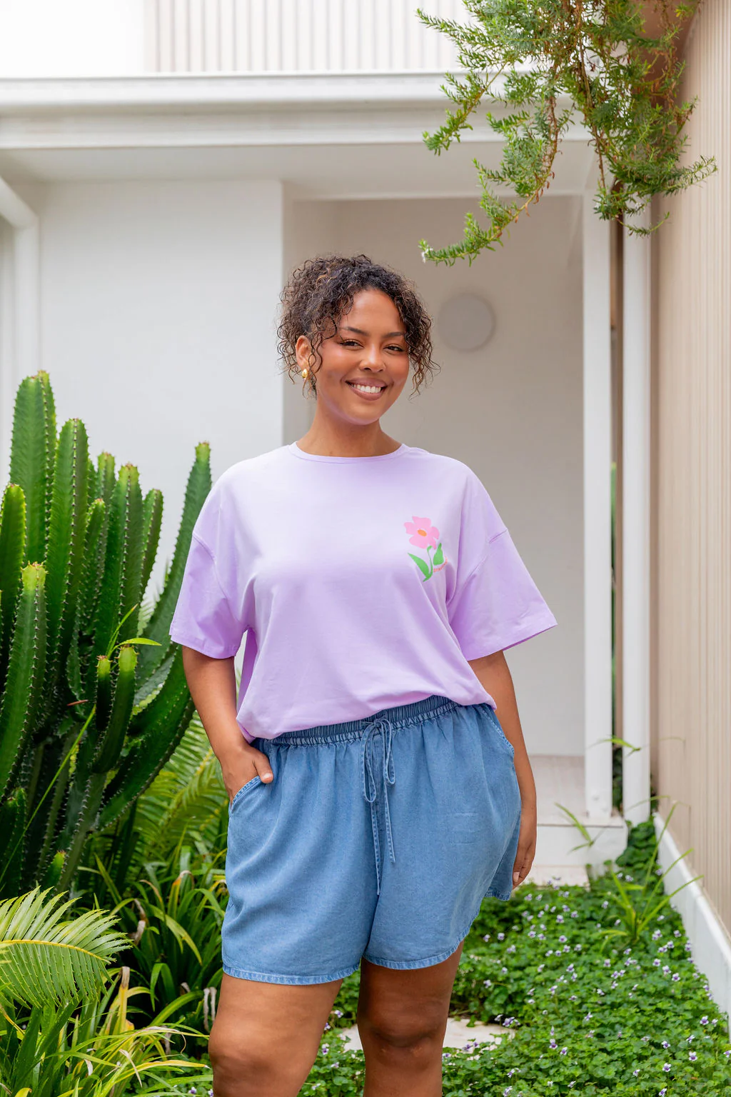 Choose Kindness Tee in Pastel Lilac - Image 12