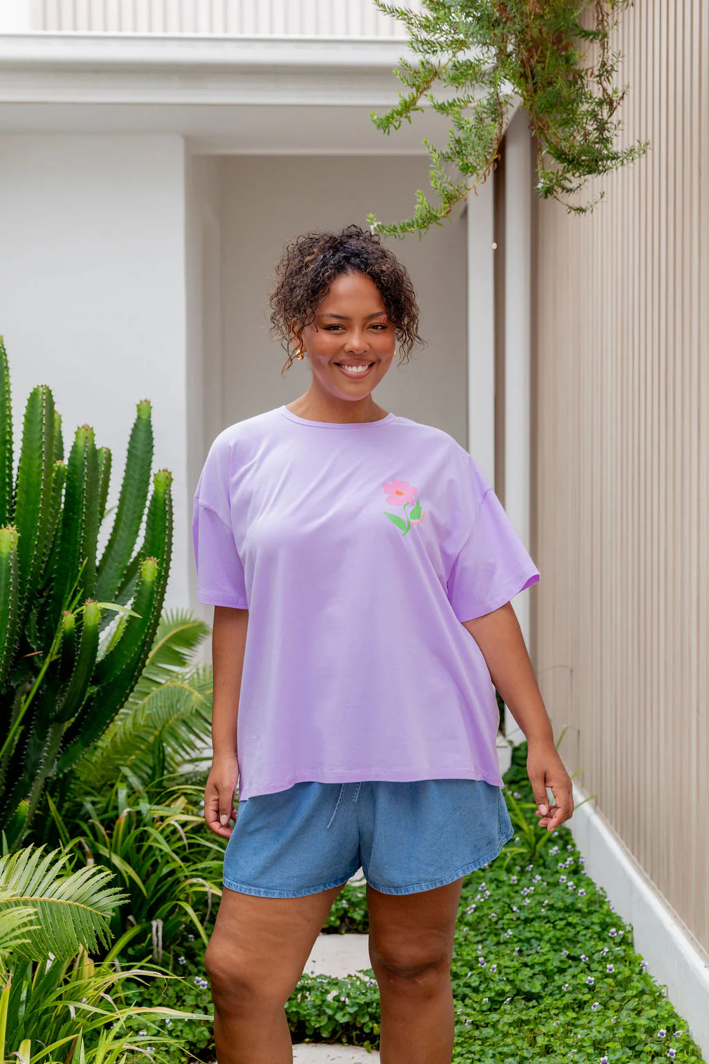 Choose Kindness Tee in Pastel Lilac - Image 7
