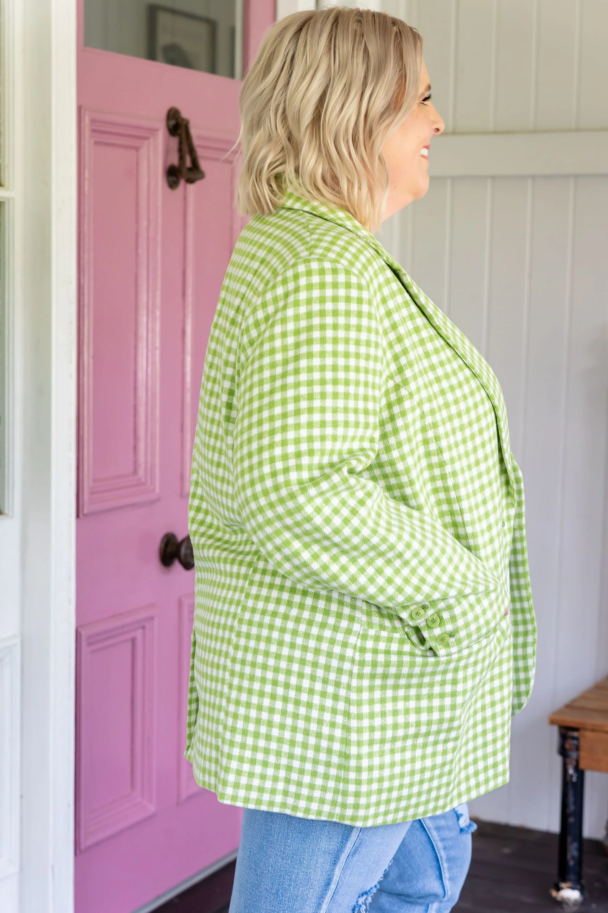 Dion Jacket in Apple Check - Image 18