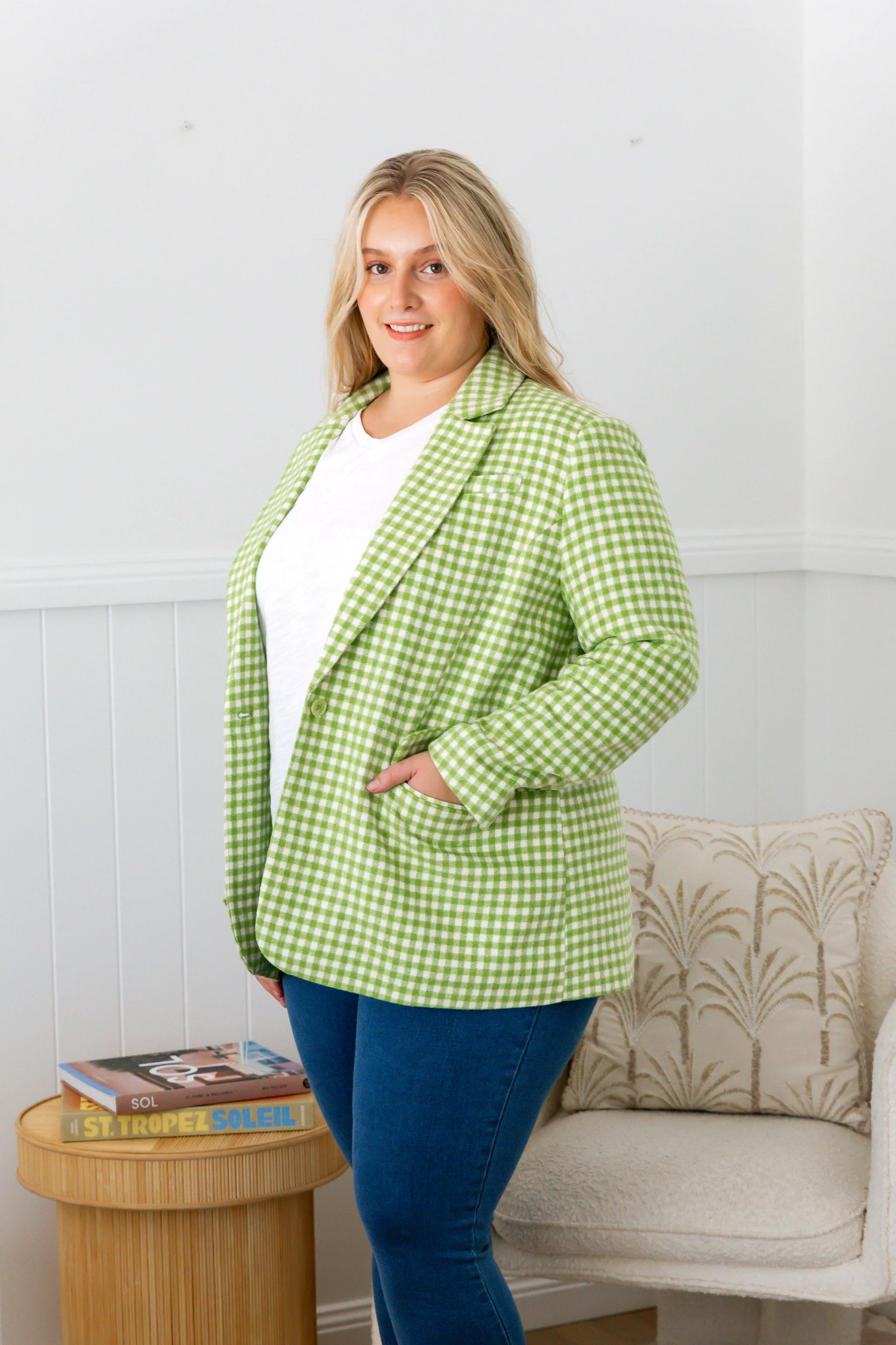 Dion Jacket in Apple Check - Image 31