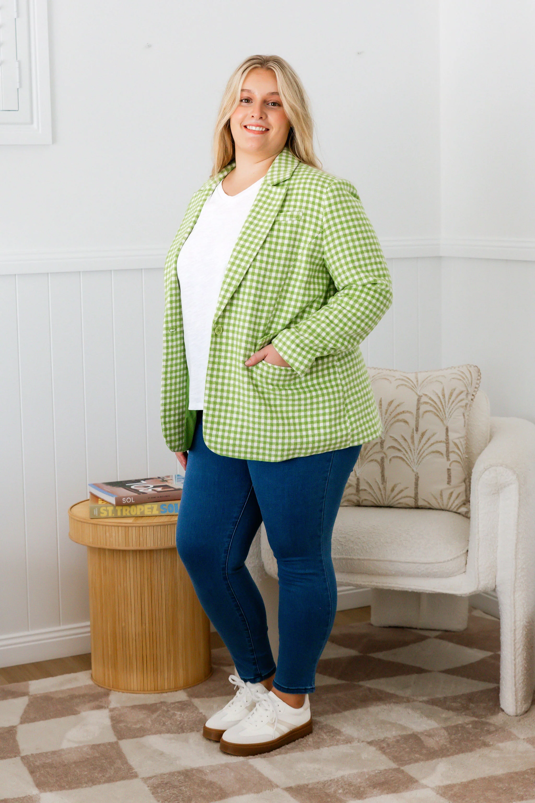 Dion Jacket in Apple Check - Image 32