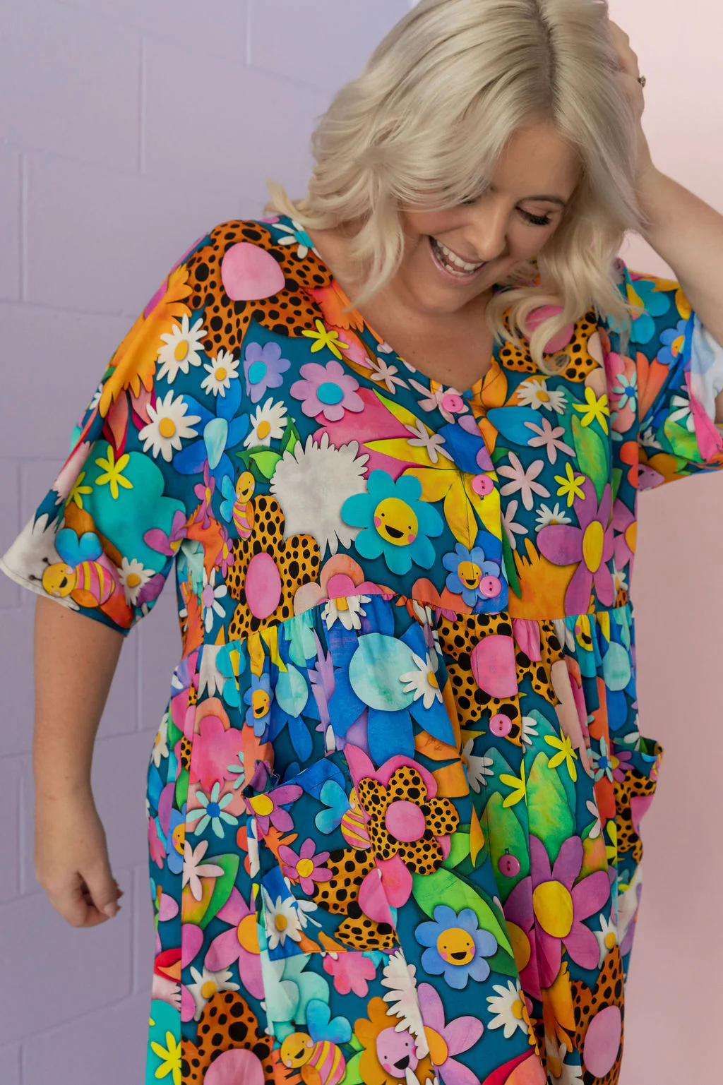 Disco Dress in Kutopia Floral by Kasey Rainbow - Image 10