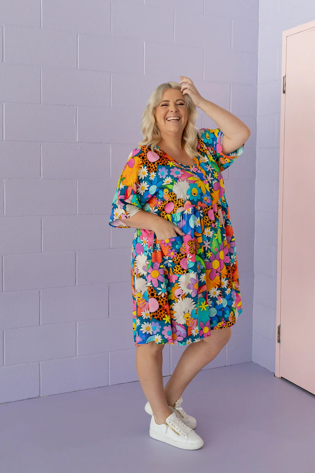 Disco Dress in Kutopia Floral by Kasey Rainbow - Image 14