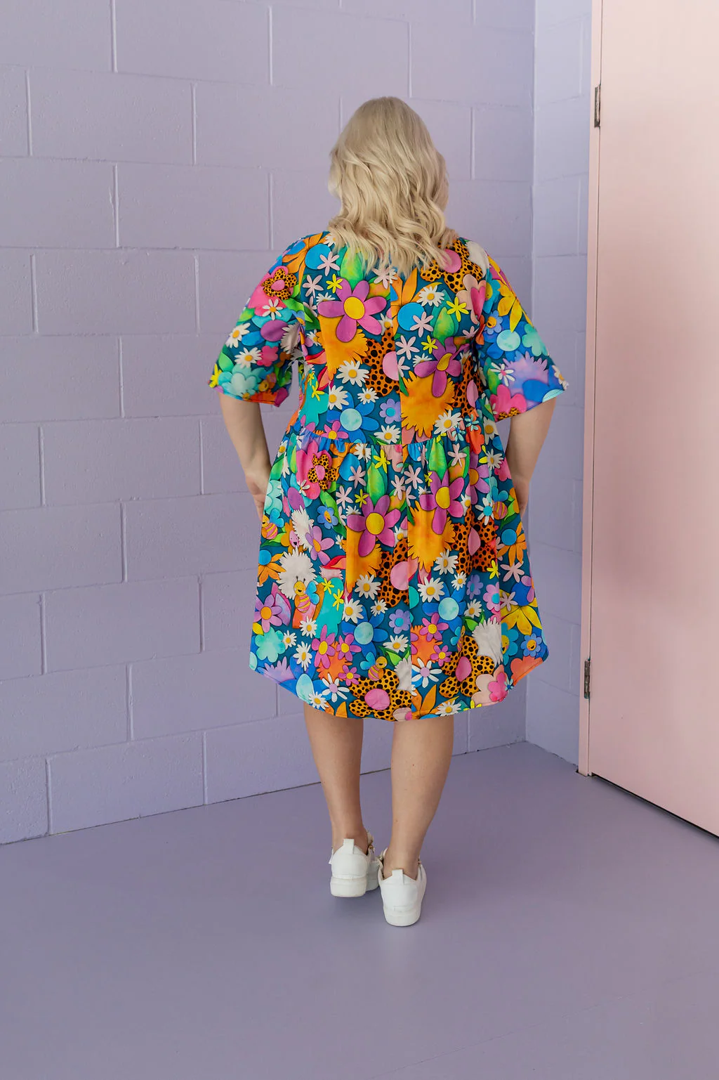 Disco Dress in Kutopia Floral by Kasey Rainbow - Image 15