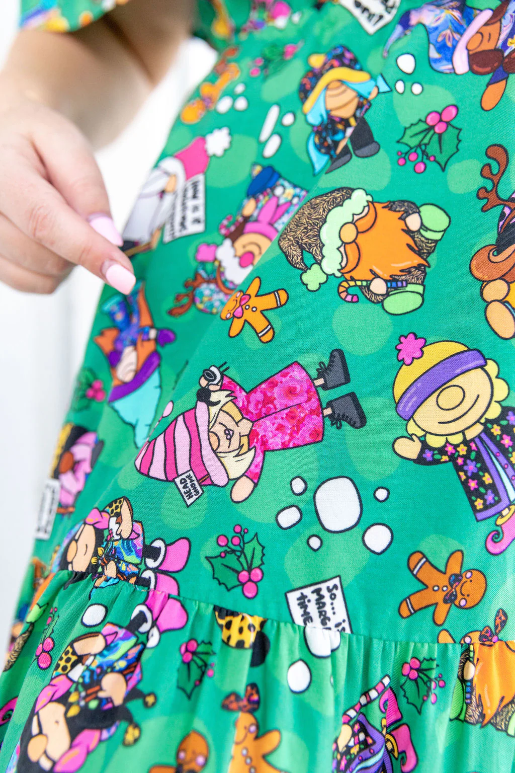 Disco Dress in Xmas Gnome by Kasey Rainbow - Image 7