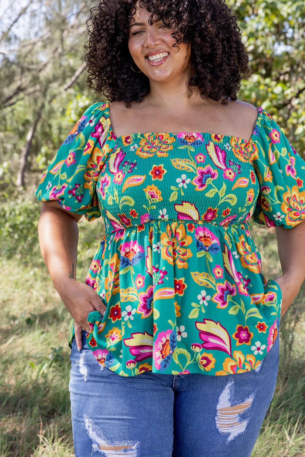 Emily Top in Emerald Dreams - Image 2