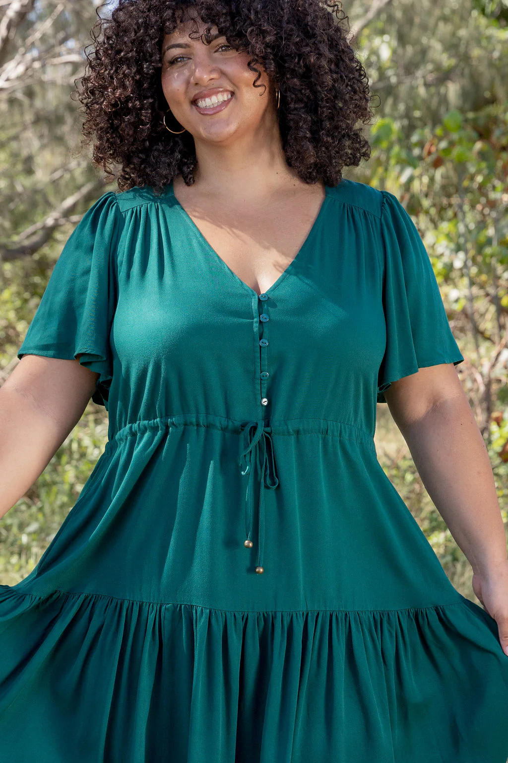 Esmae Dress in Pine - Image 3