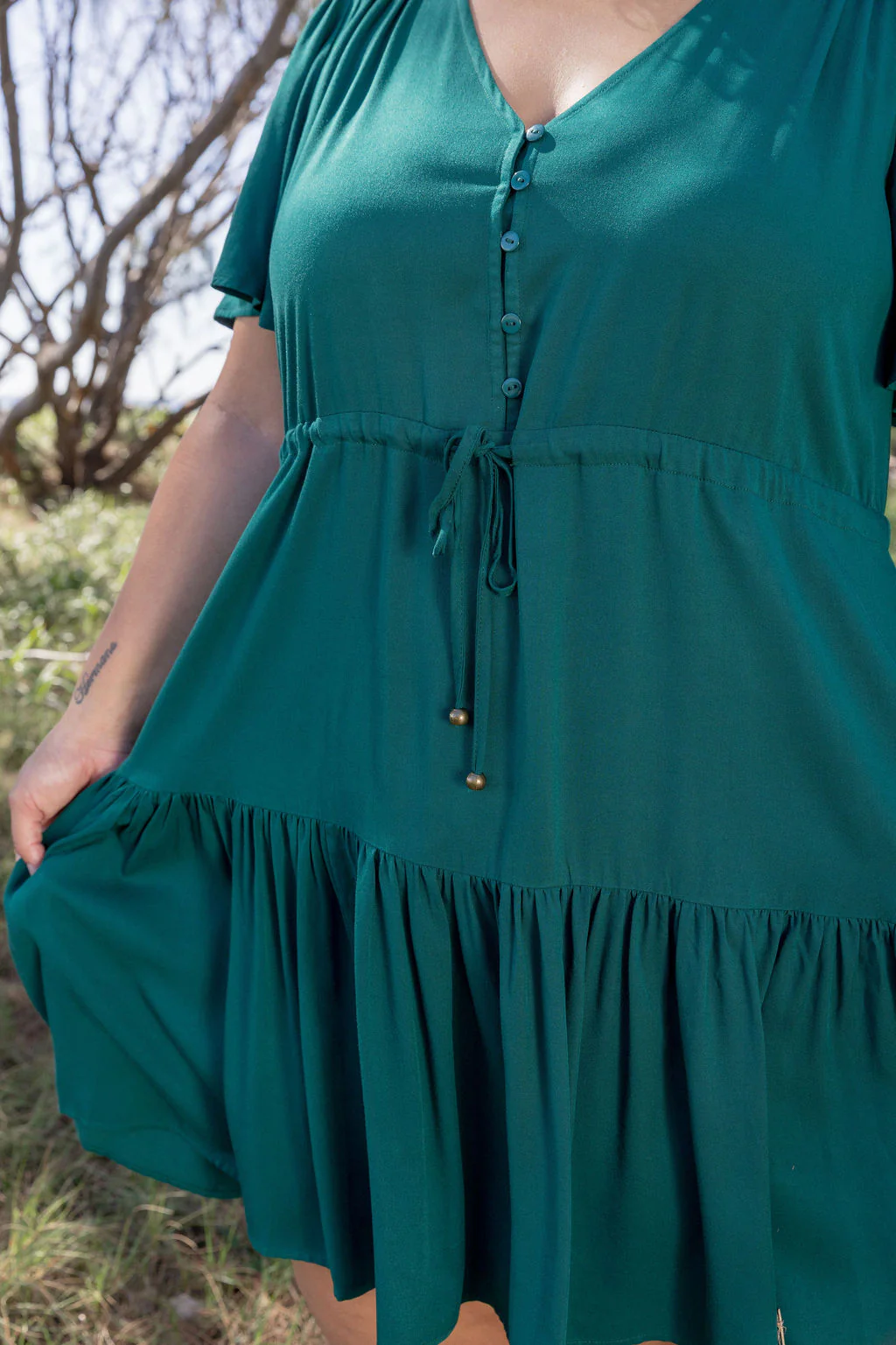 Esmae Dress in Pine - Image 9