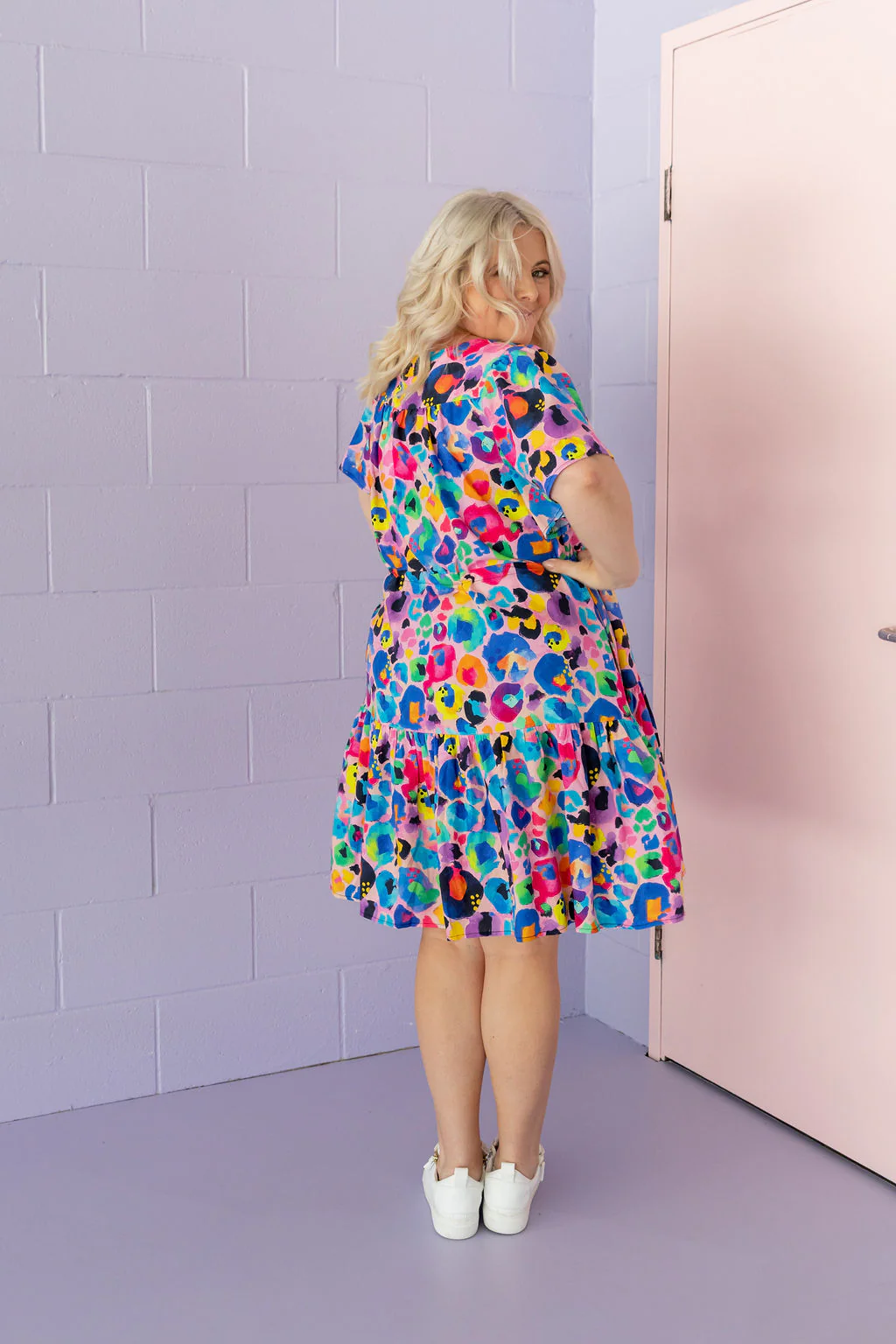 Esmae Dress in Rainbow Leopard Pink by Kasey Rainbow - Image 12