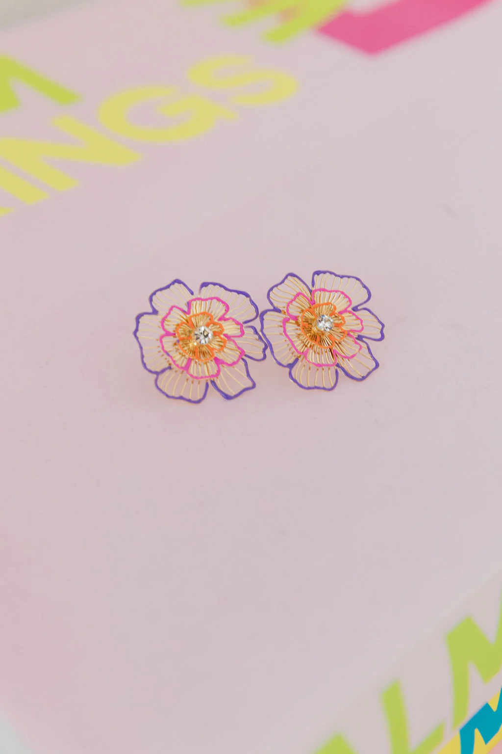 Flower Stud Earrings - Image 4