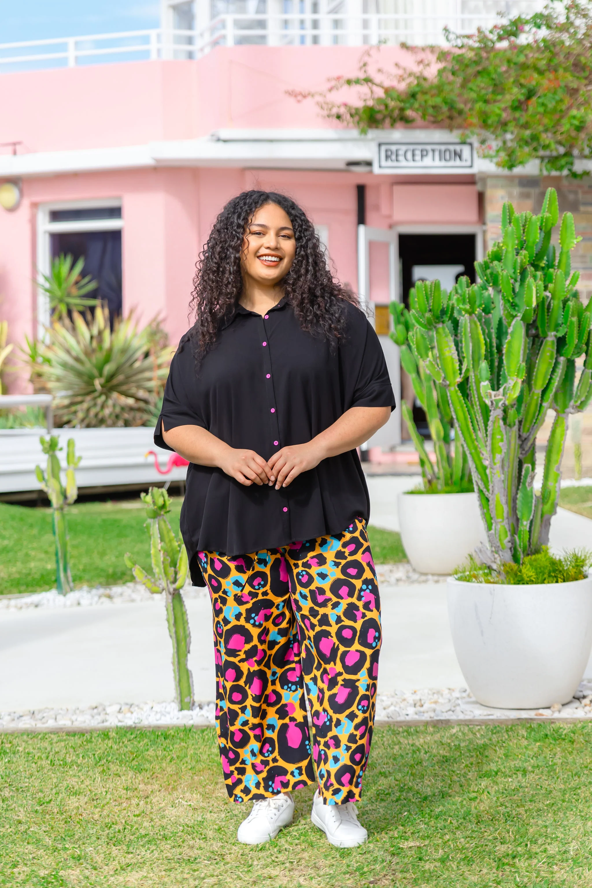 Gina Pants in Mustard Leopard by Kasey Rainbow - Image 3