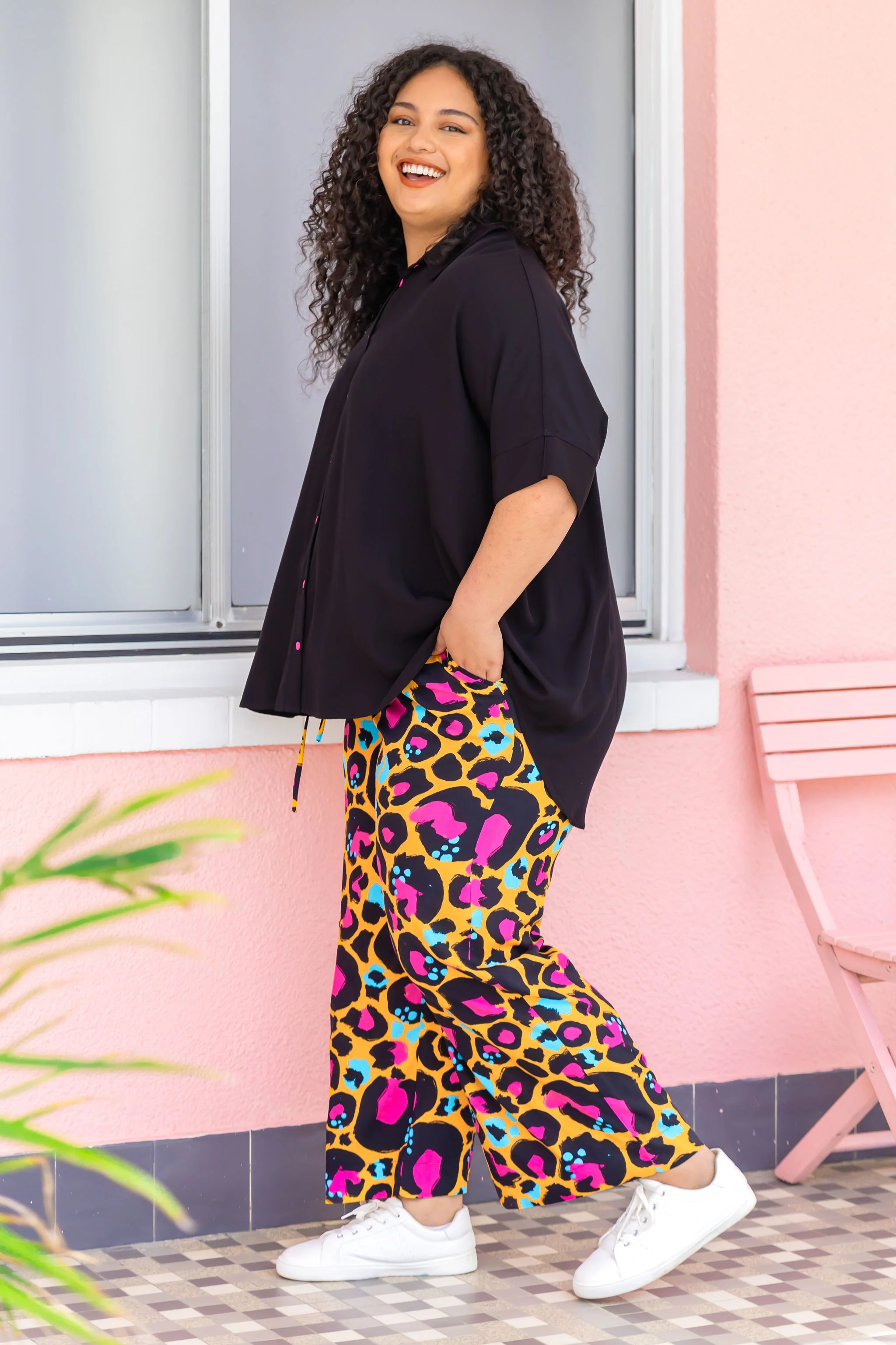 Gina Pants in Mustard Leopard by Kasey Rainbow - Image 9