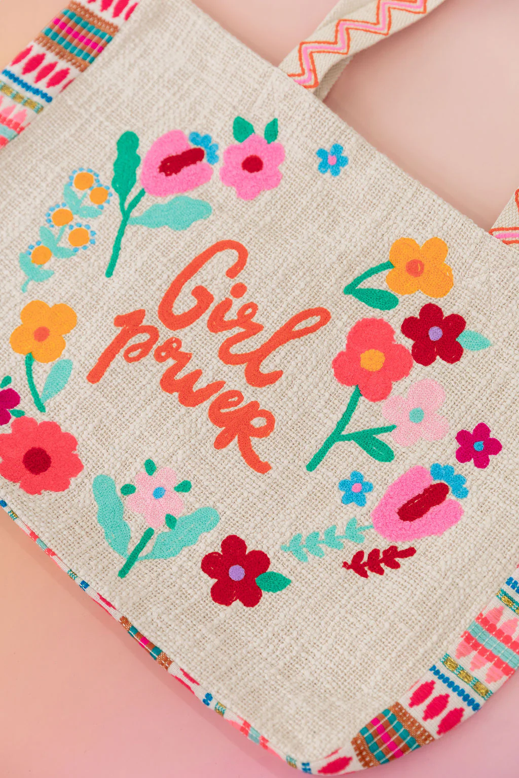 Girl Power Woven Tote Bag - Image 3