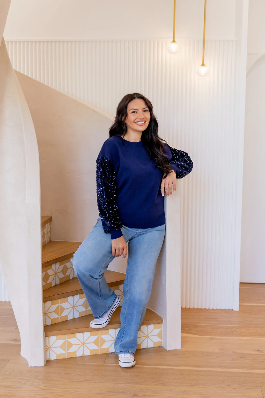 Glam Knit In Navy - Image 19